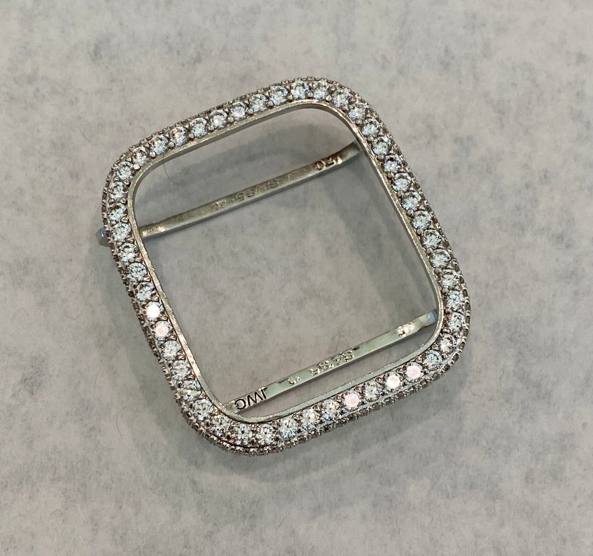 Silver Apple Watch Band 41mm 45mm 49mm Ultra Swarovski Crystal & or Apple Watch Cover Lab Diamond Bezel Bling Smartwatch 38mm 40mm 42mm 44mm