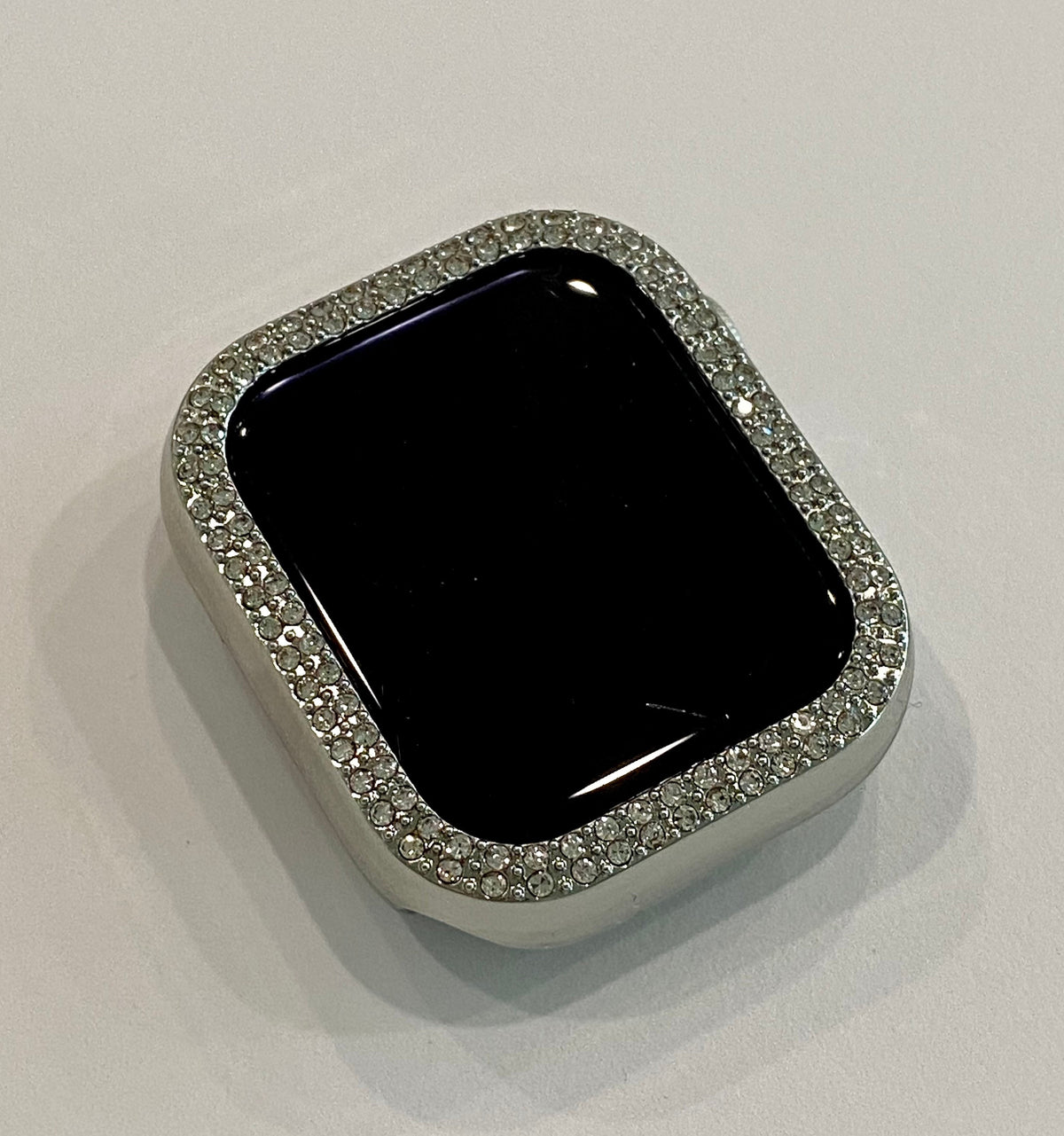 Series 12 Apple Watch Band Silver Stainless Steel Swarovski Crystals & or Apple Watch Cover Protective Apple Watch Bezel 38mm-49mm