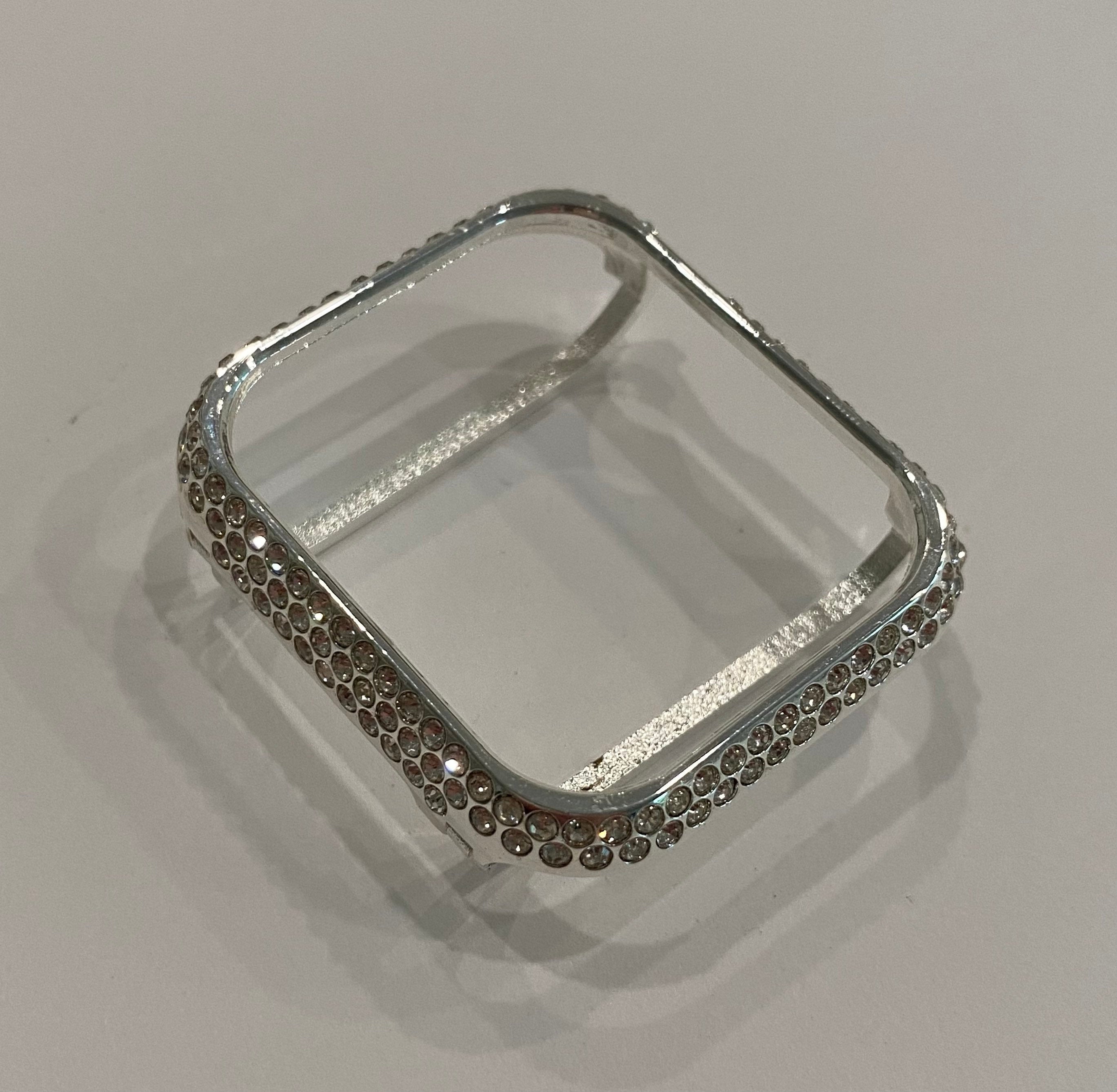 New Series 8 Apple Watch Bezel Case Cover 41mm Silver, Rose Gold, Yellow Gold Swarovski Crystals Stainless Steel Smartwatch Bumper Bling