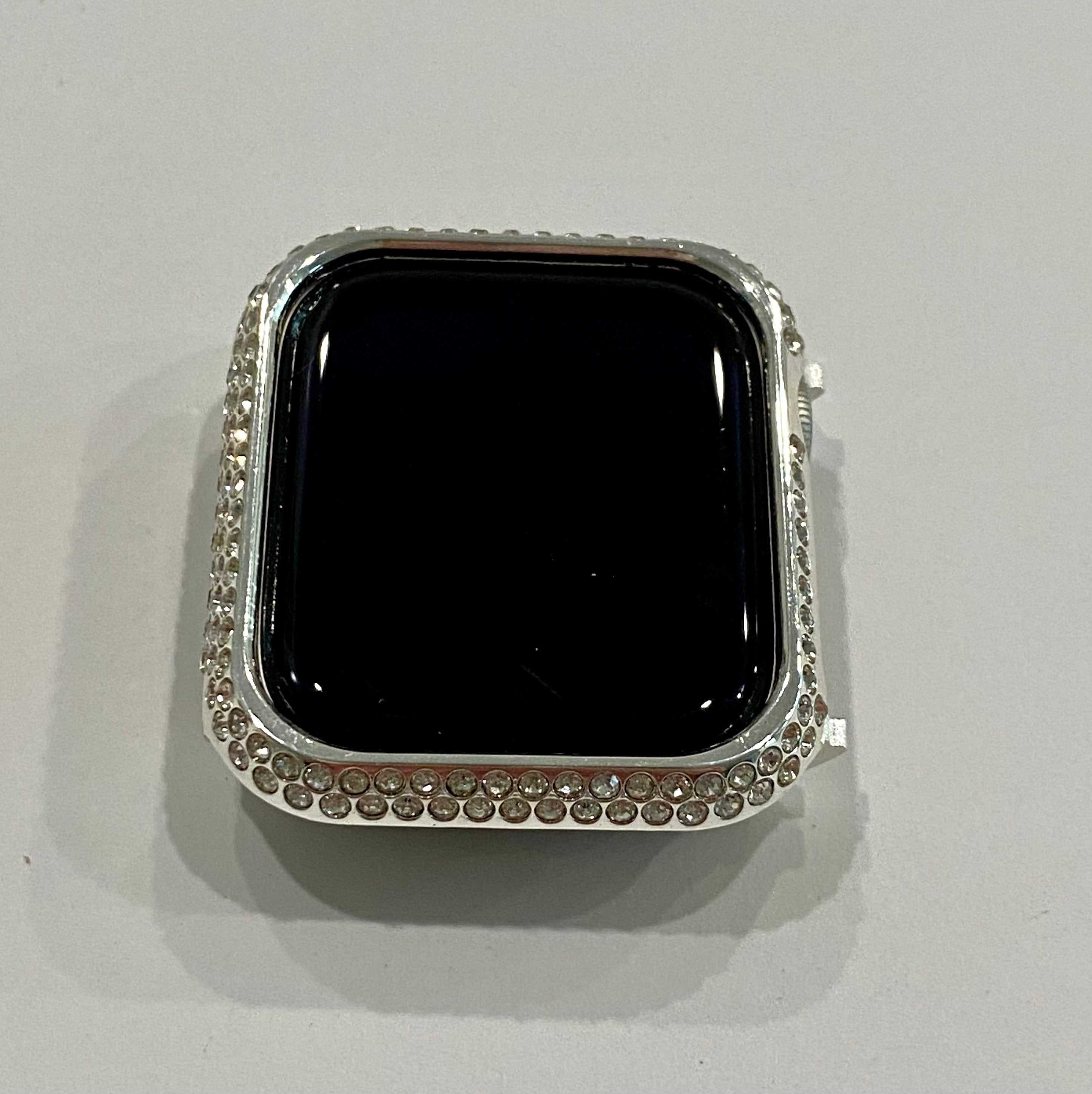 New Series 8 Apple Watch Bezel Case Cover 41mm Silver, Rose Gold, Yellow Gold Swarovski Crystals Stainless Steel Smartwatch Bumper Bling