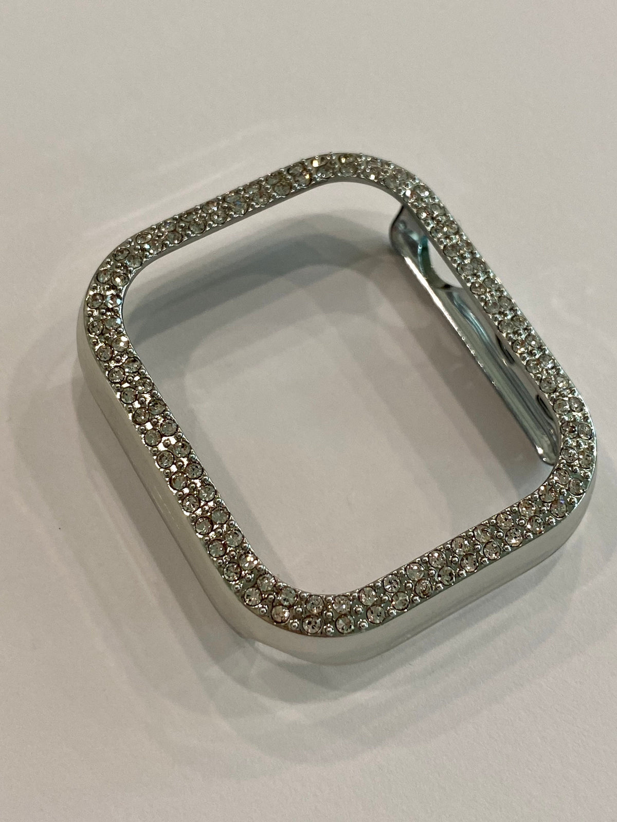 Apple Watch Case Swarovski Crystals Silver Iwatch Bumper Apple Watch Cover Bling 38mm-49mm Bling Iphone Watch Series 2-12