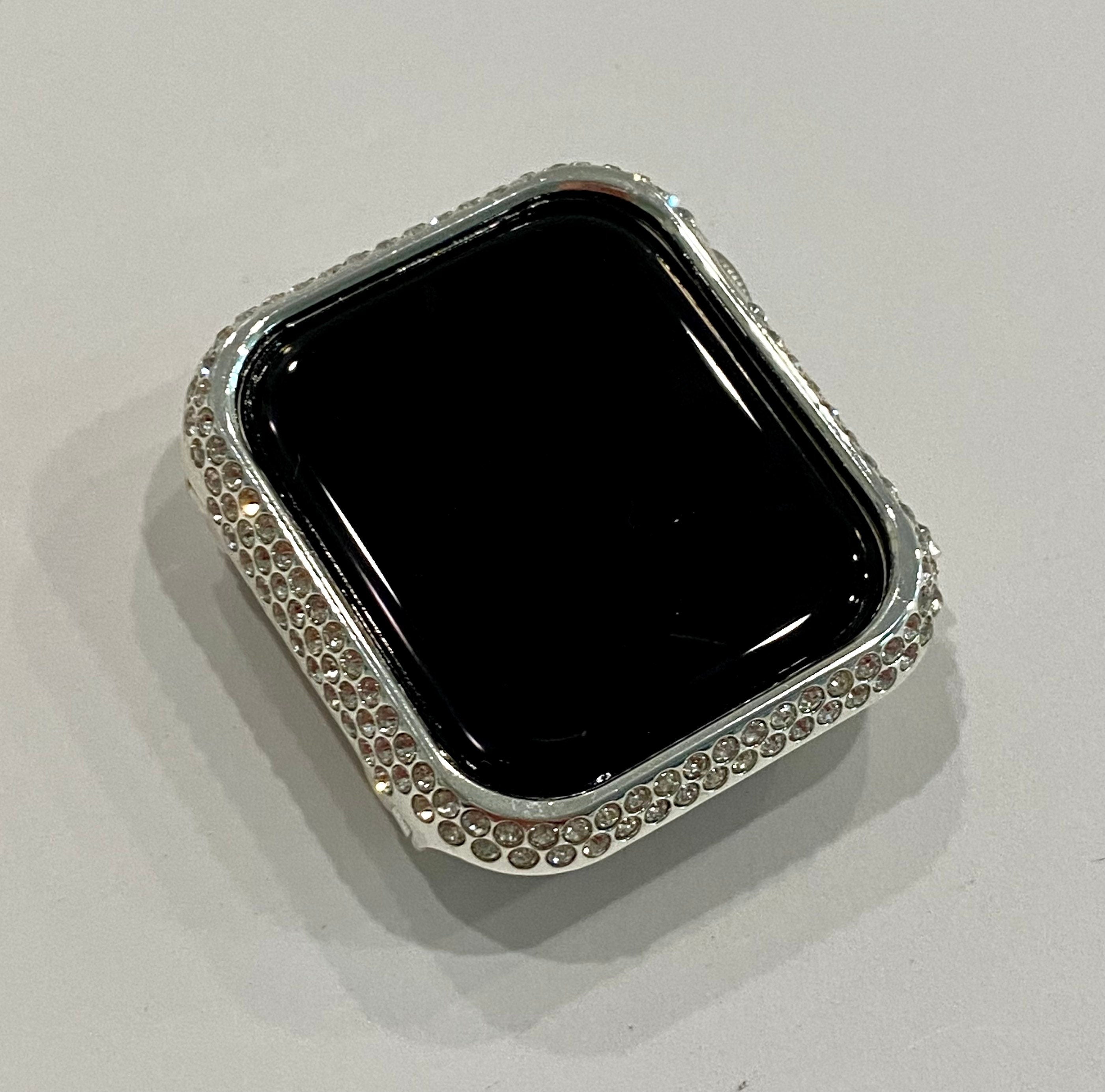 New Series 8 Apple Watch Bezel Case Cover 41mm Silver, Rose Gold, Yellow Gold Swarovski Crystals Stainless Steel Smartwatch Bumper Bling