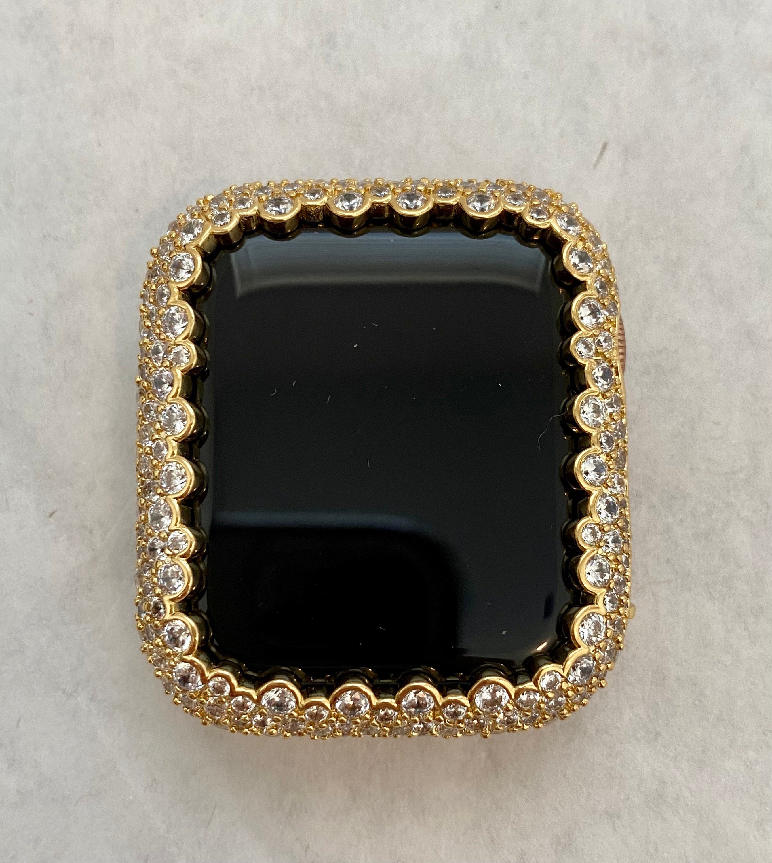 Apple Watch Cover Gold Womens Ultra Lab Diamond Apple Watch Case Iphone Watch Case 38mm 40mm 41mm 42mm 44mm 45mm 46mm 49mm Ultra Series 2-10