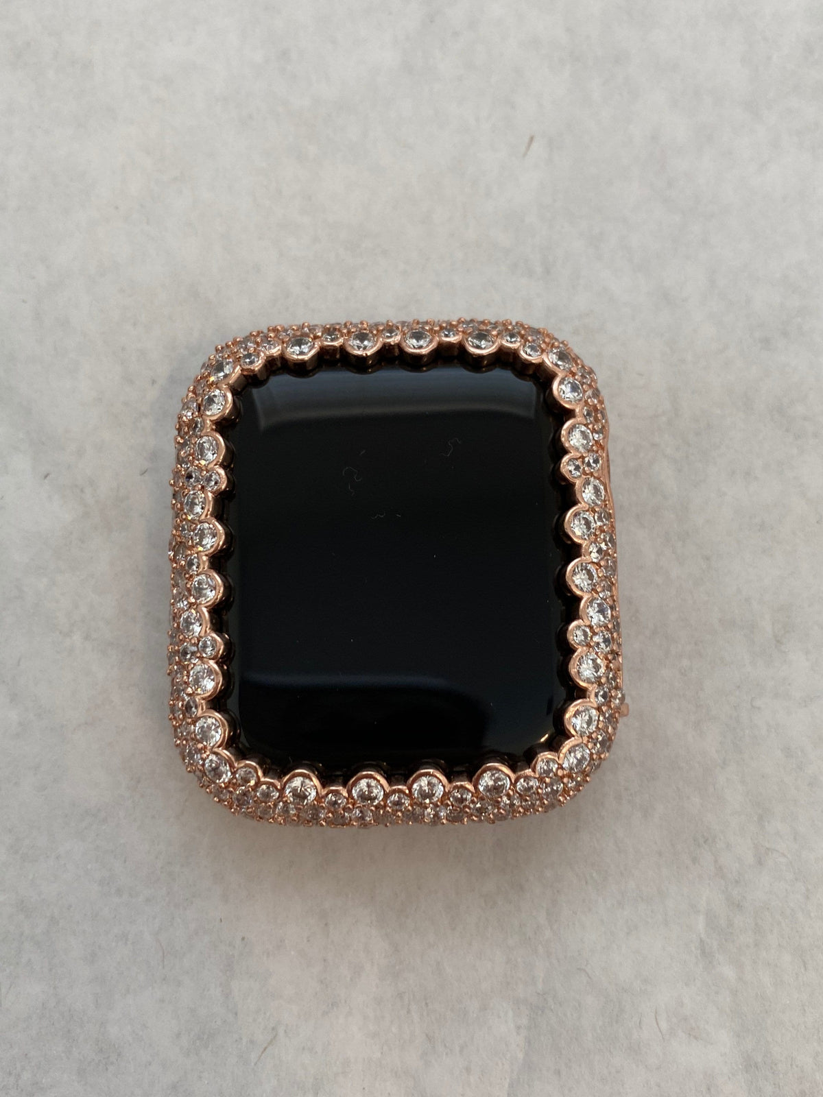 Series 10-11 Apple Watch Cover Rose Gold Lab Diamond Bezel Apple Watch Case 38mm-49mm Bumper Iwatch Candy Bling Smartwatch Bumper Faceplate
