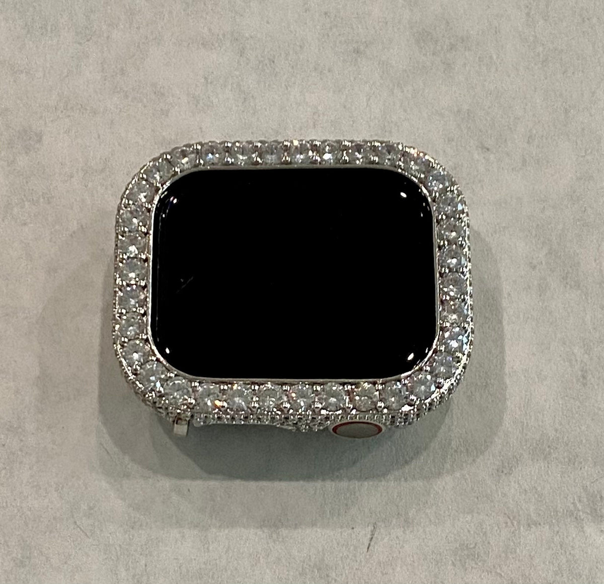 Series 2-9 Apple Watch Bezel Cover 41mm 45mm Silver 3.5mm Apple Watch Case Lab Diamond Bumper for Smartwatch 38mm 40mm 42mm 44mm S1-8