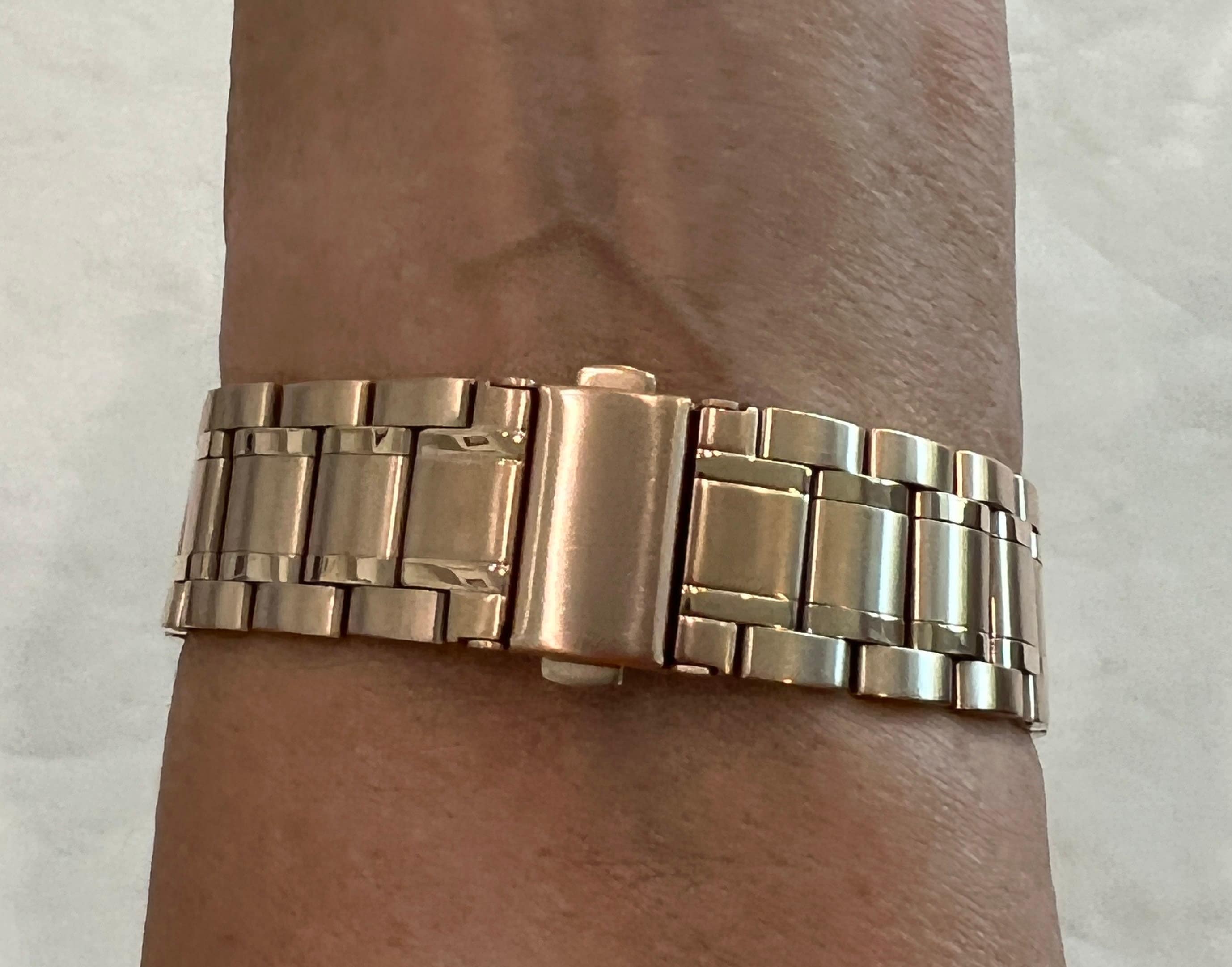 Apple Watch Band 41mm 45mm 49mm Ultra Rose Gold Stainless Steel Ultra Thin & or Lab Diamond Bezel Cover Bling for Smartwatch 38-45mm S 2-11