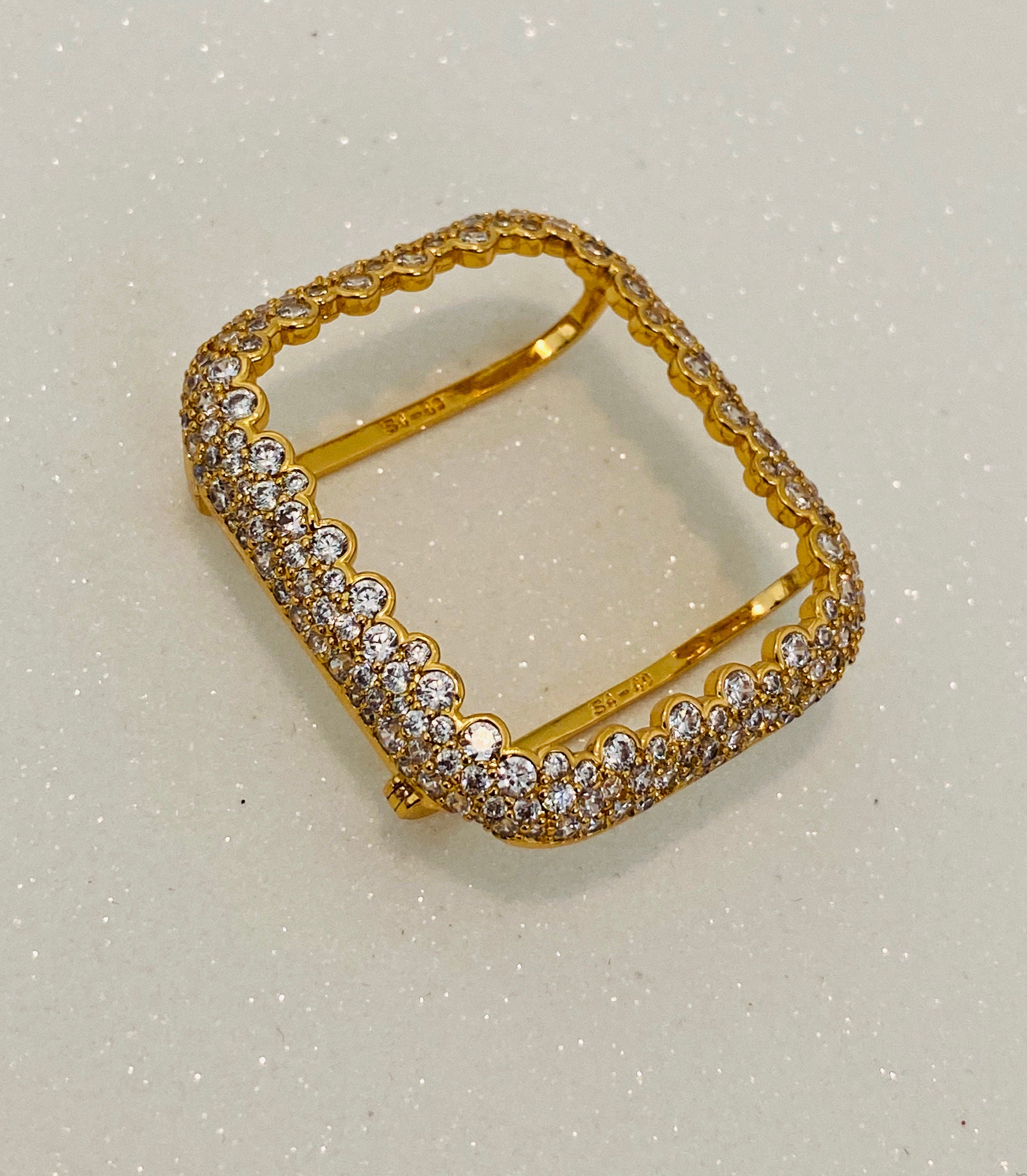 Yellow Gold Apple Watch Band Womens Designer Swarovski Crystal & or Apple Watch Case Pave Lab Diamond Bezel Apple Watch Cover Iwatch Candy