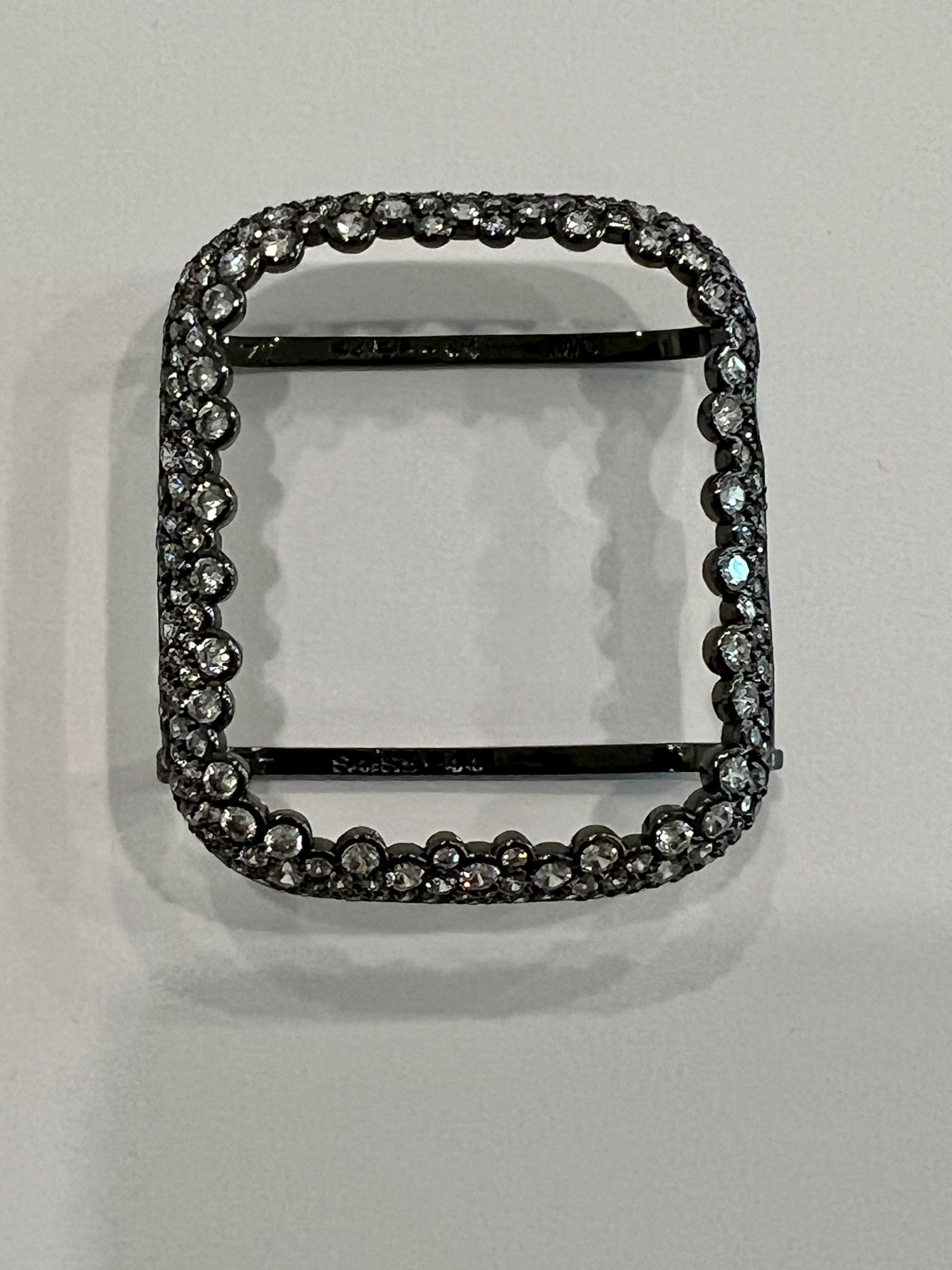 Black Apple Watch Bezel Cover 38mm 40mm 41mm 42mm 44mm 45mm 49mm Ultra Women Lab Diamond Iwatch Bumper Case Bling Series 2-11 SE