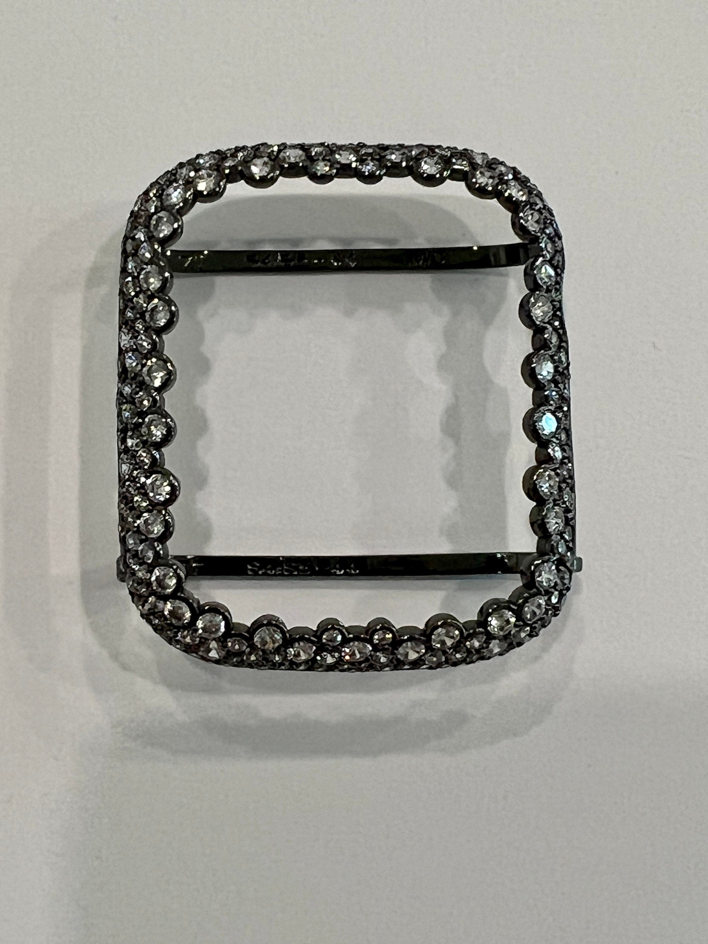 Black Apple Watch Bezel Cover 38mm 40mm 41mm 42mm 44mm 45mm 49mm Ultra Women Lab Diamond Iwatch Bumper Case Bling Series 2-10 SE
