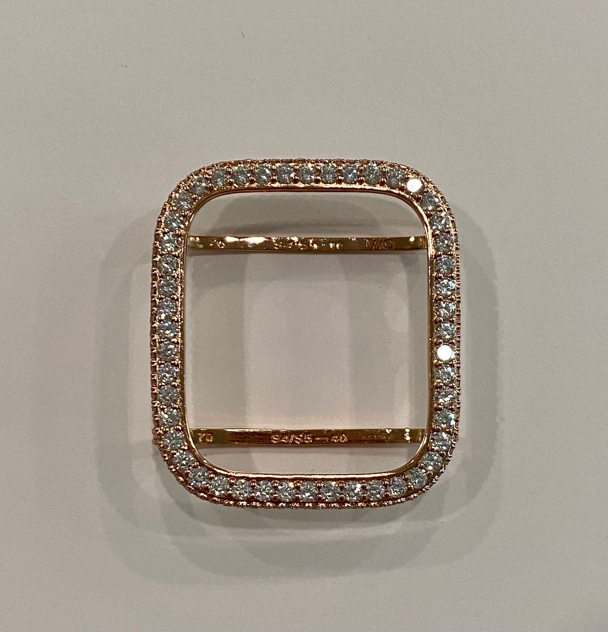 Series 10-11 Rose Gold Apple Watch Case 42mm 46mm, 2.5mm Lab Diamond Bezel, Iphone Watch Cover Iwatch Protective Cover 38mm-49mm Ultra