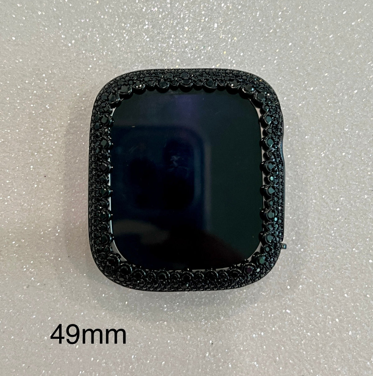 Iced Out 41mm 45mm 49mm Ultra Black Apple Watch Bezel Cover Black Lab Diamond Bezel Iwatch Bumper 38mm 40mm 42mm 44mm Series 7
