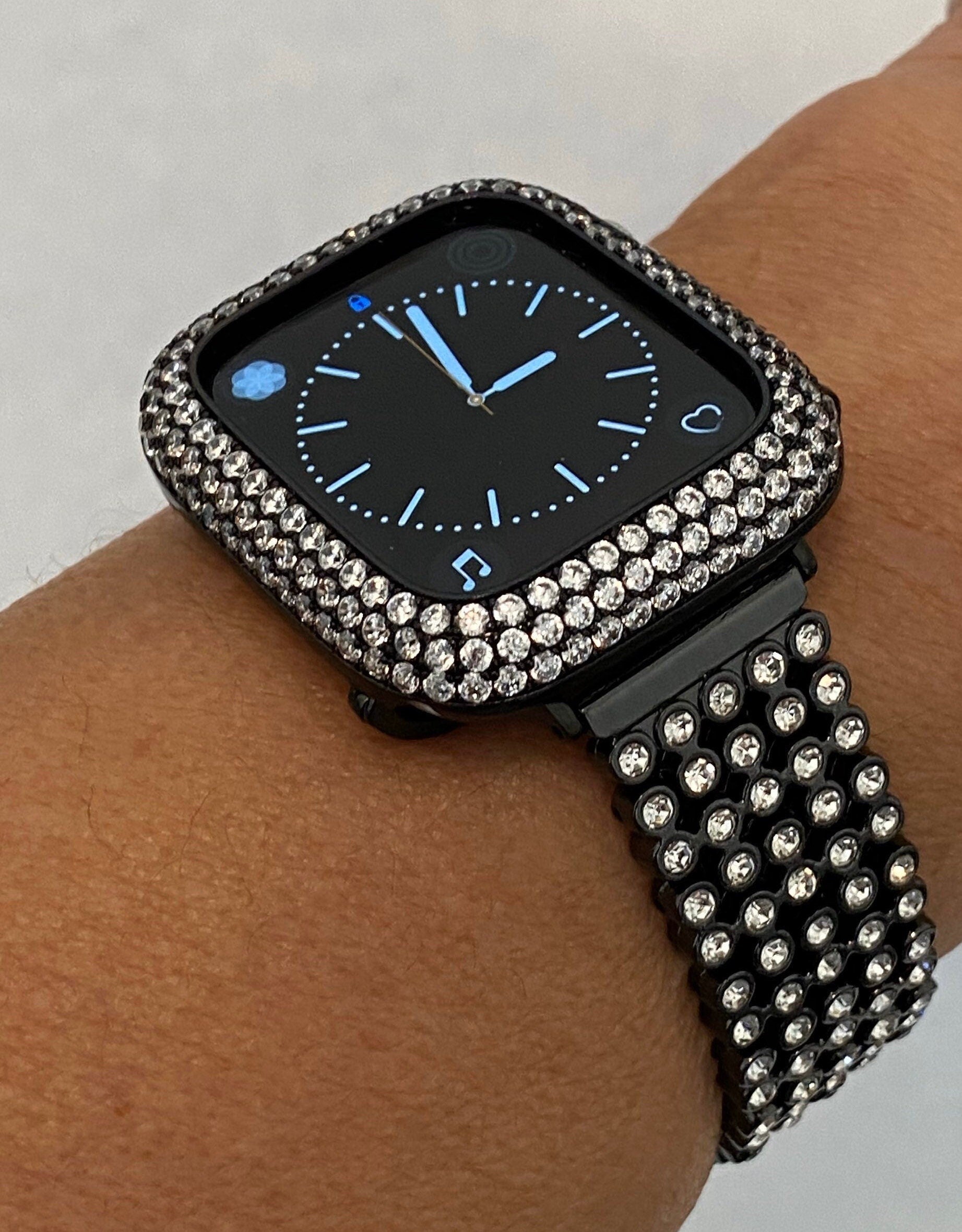 Iwatch Candy - Series 1-8 Apple Watch Band Black Swarovski