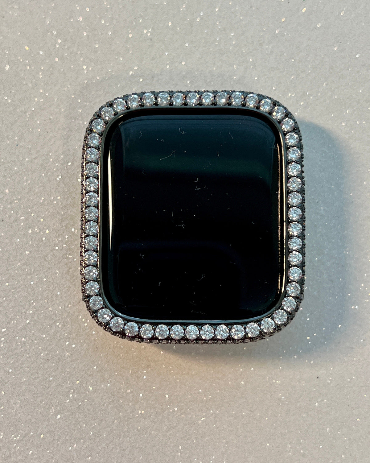 Series 10-11 Black Apple Watch Cover 42mm 46mm Lab Diamond Bezel Crystal Iphone Watch Case Protective Bumper 38mm-49mm Ultra Bling