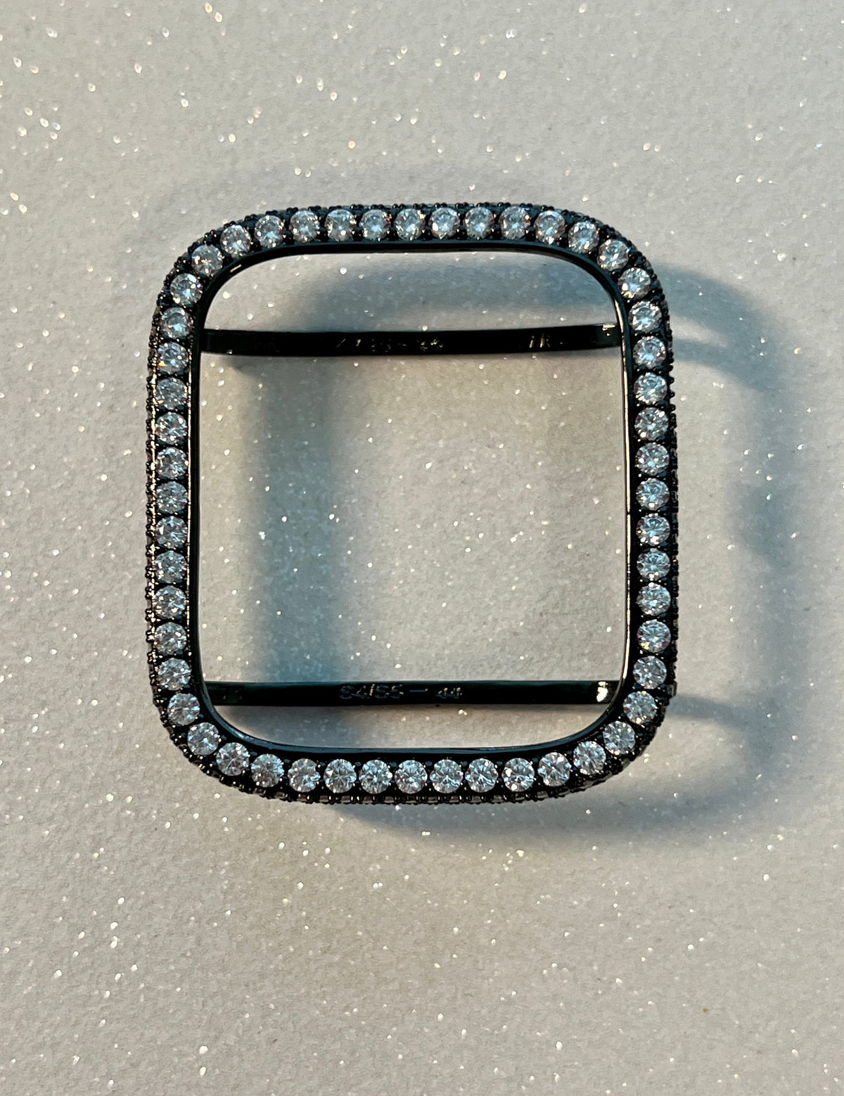 Series 10-11 Black Apple Watch Cover 42mm 46mm Lab Diamond Bezel Crystal Iphone Watch Case Protective Bumper 38mm-49mm Ultra Bling