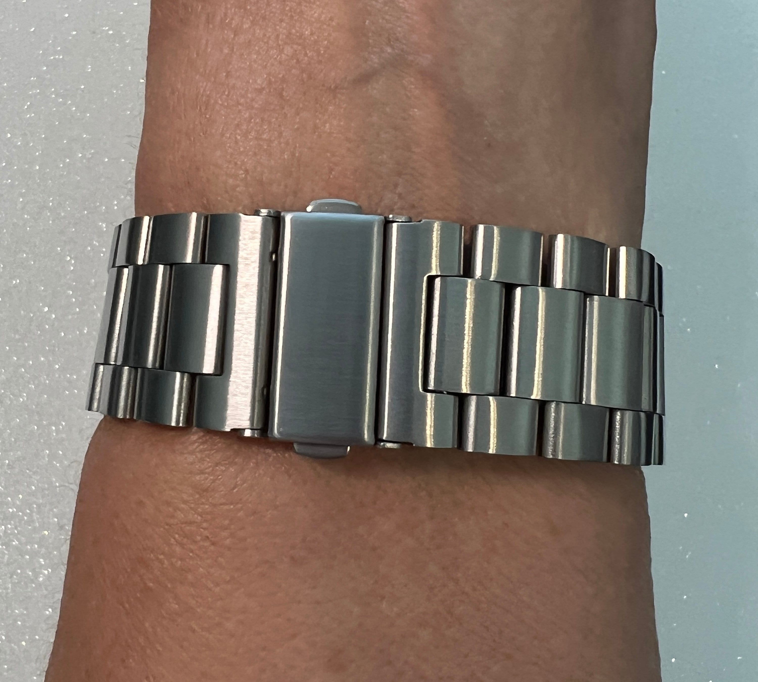 Apple Watch Band Mens Silver Stainless Steel 49mm Ultra & or Apple Watch Cover 2.5mm Lab Diamond Apple Watch Case 38mm-46mm Iwatch Candy