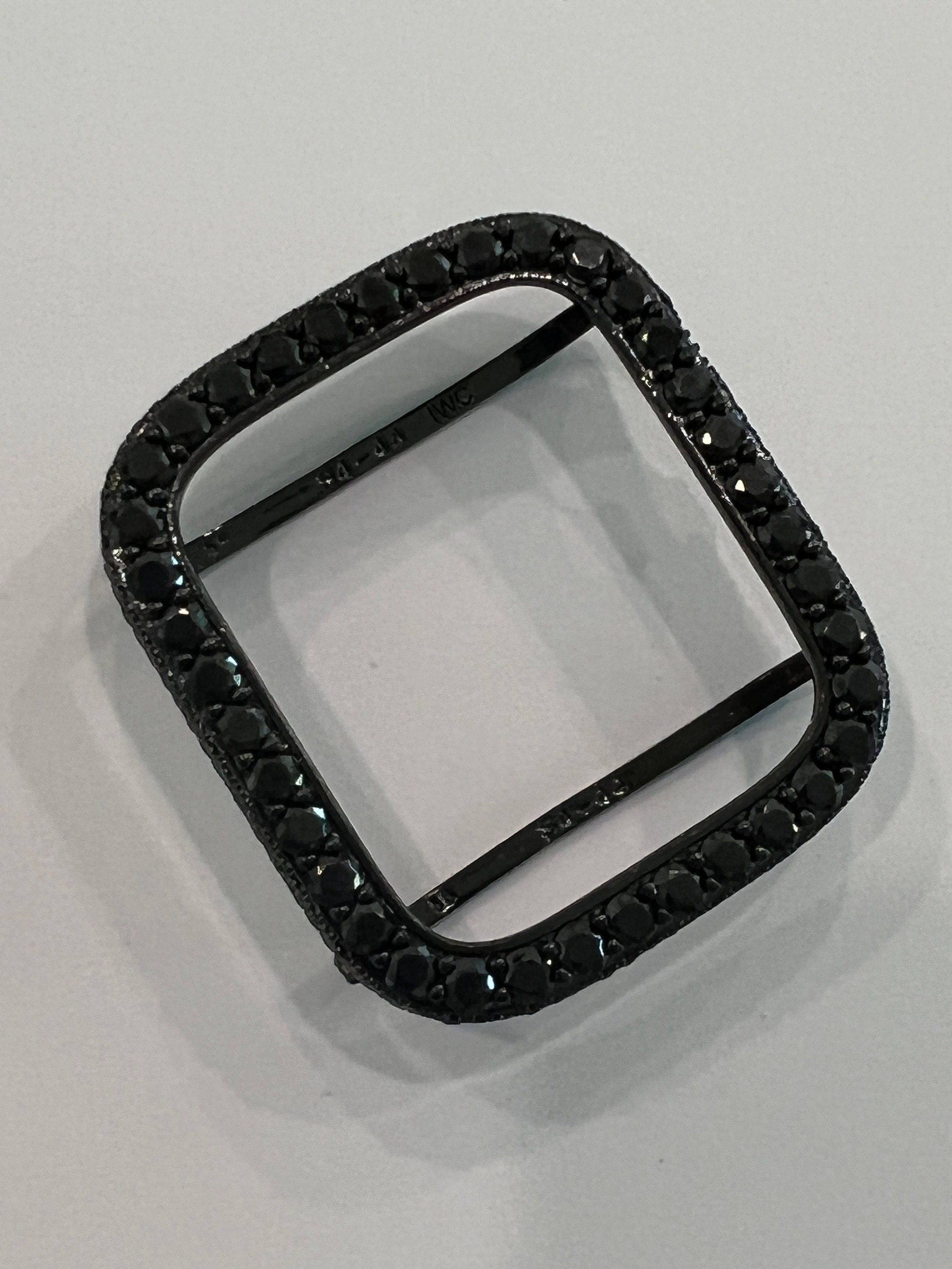 Black on Black Designer Apple Watch Case Lab Diamonds Apple Watch Cover Bumper Iwatch Candy Bling 38mm-49mm Ultra Series 2-11