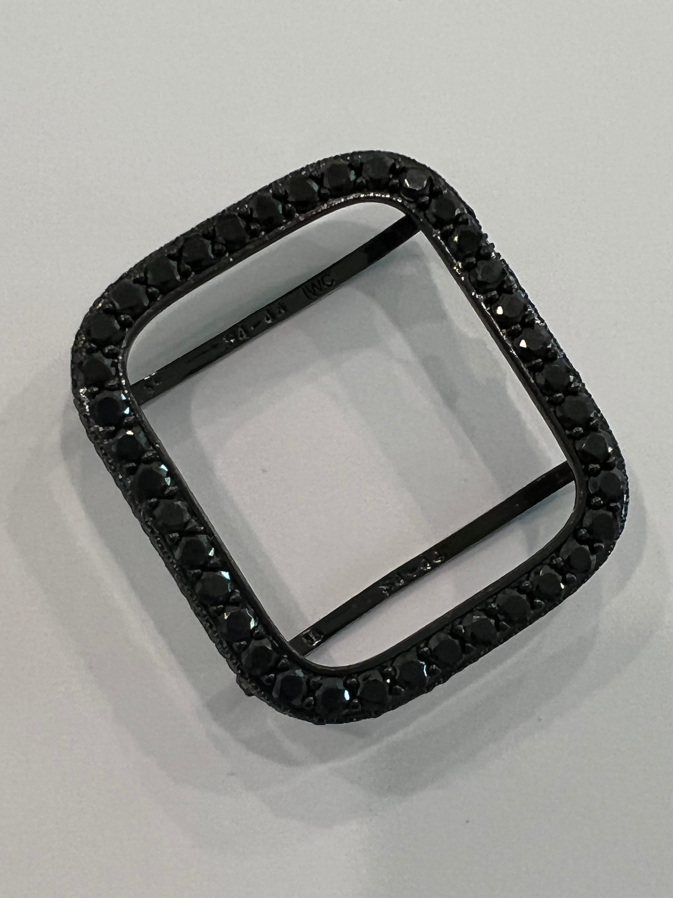 Black on Black Designer Apple Watch Case Lab Diamonds Apple Watch Cover Bumper Iwatch Candy Bling 38mm-49mm Ultra Series 2-11