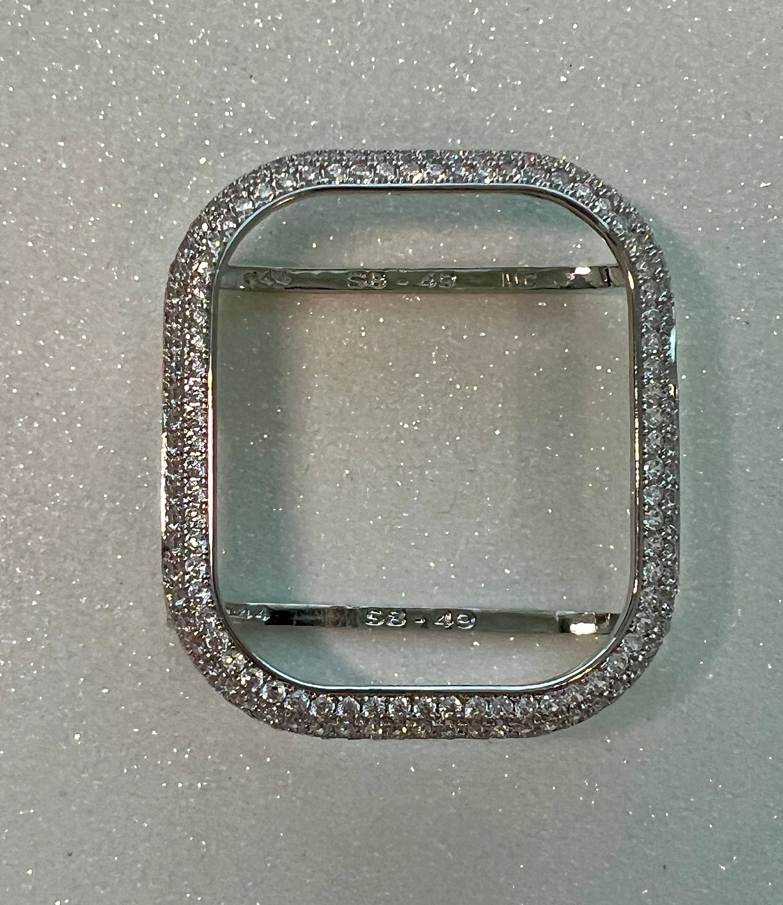 Apple Watch ULTRA Watch Case White gold Pave Lab Diamond Watch Cover Apple Ultra Watch Cases Apple Ultra Watch Covers Apple Ultra 49mm Gift,