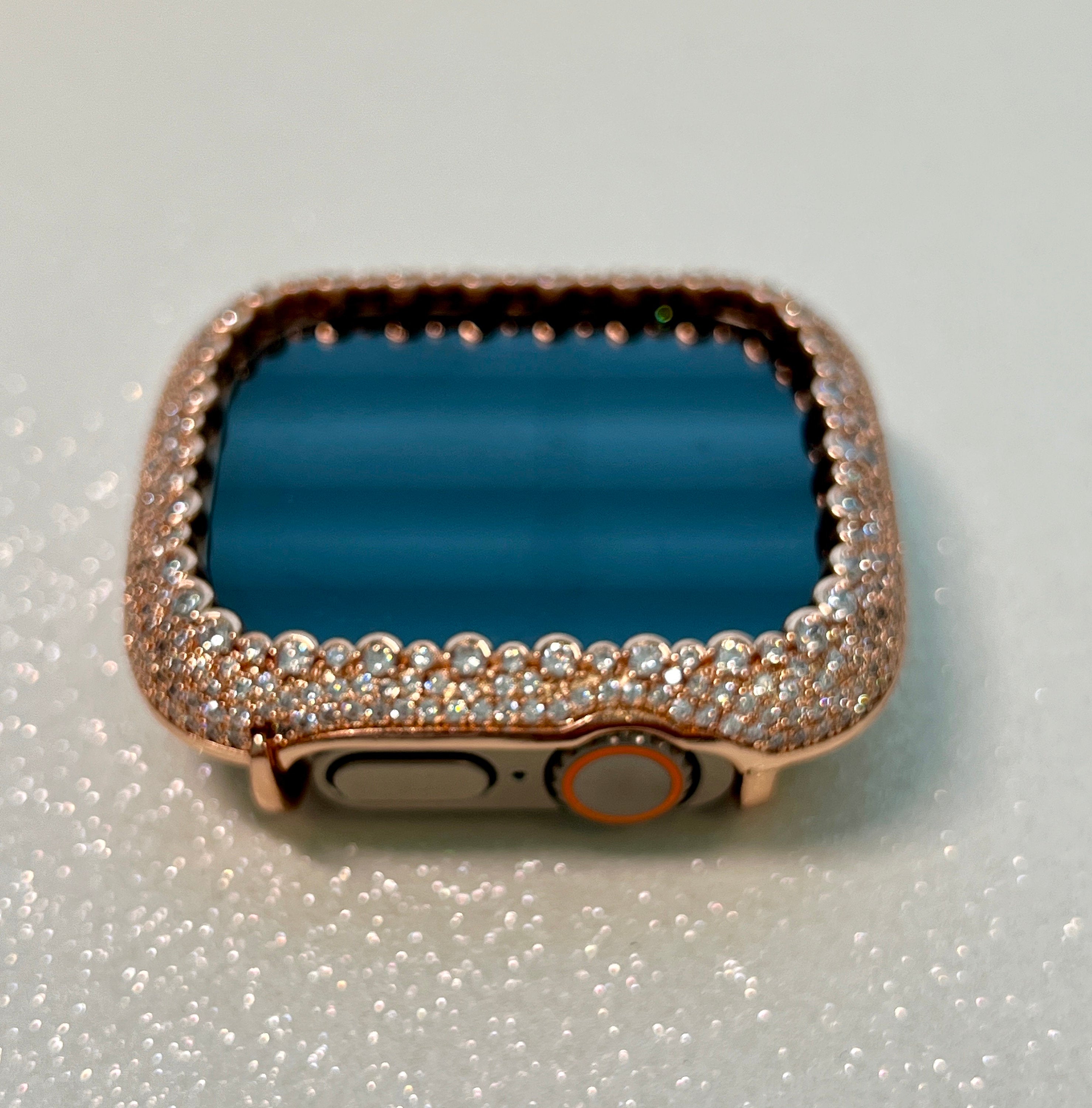 Ultra 49mm Apple Watch Case for Apple Watch 48mm Ultra Rose Gold Pave Lab Diamond Apple Watch Cover 49mm Ultra Apple Watch Iwatch Candy Gift