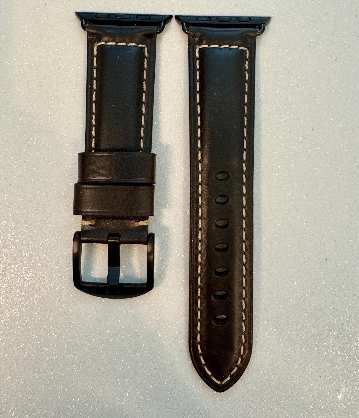 Hand Stitched Leather Apple Watch Band Mens Black, Tan-Brown, Dark Brown, Apple Watch Straps 42mm 44mm 45mm 46mm 49mm Iphone Watch Band