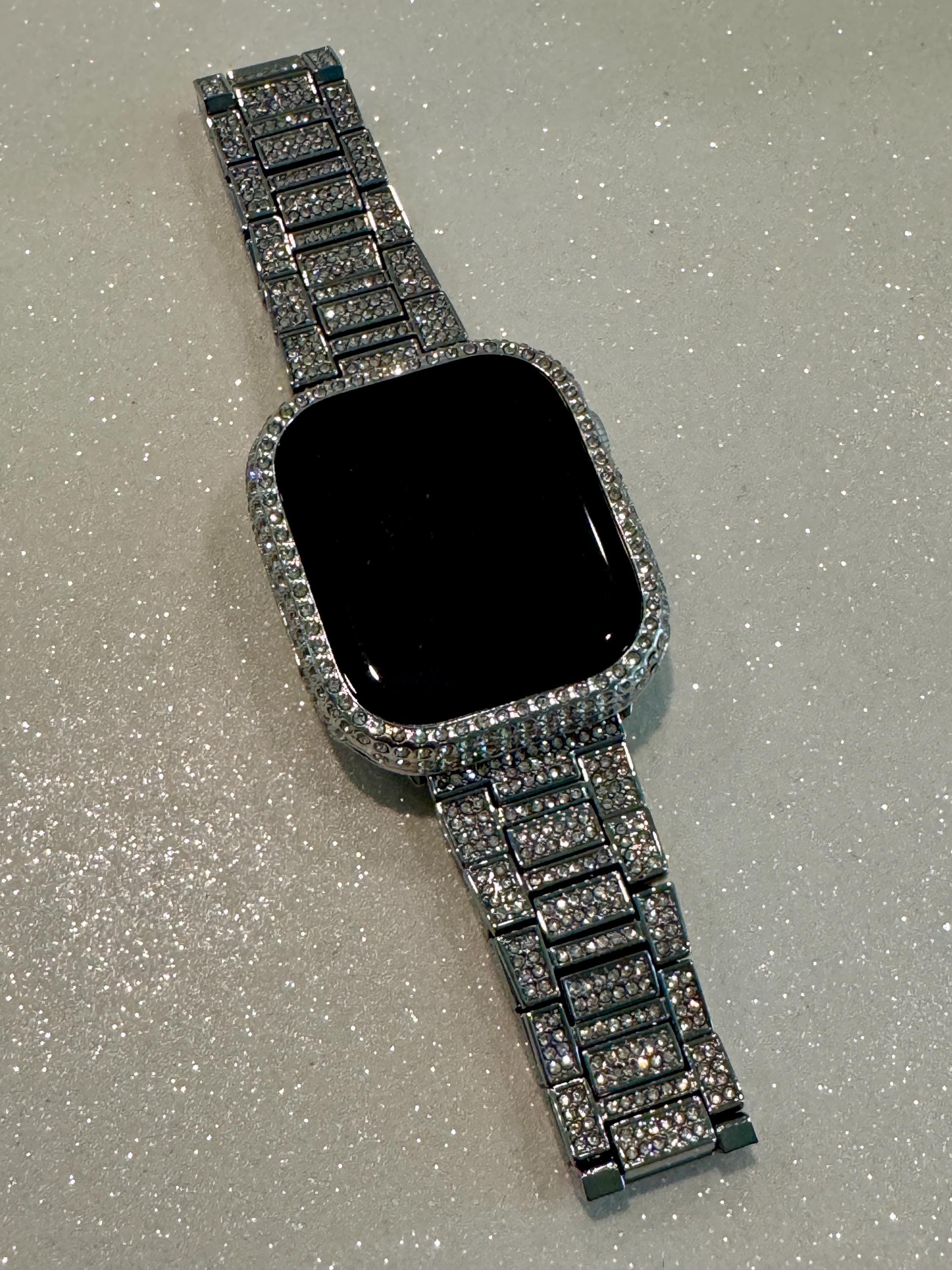 Series 10 Apple Watch Band 42mm 46mm Swarovski Crystal Bracelet & or Apple Watch Cover for Iphone Watch Apple Watch Face Protector 41mm 45mm