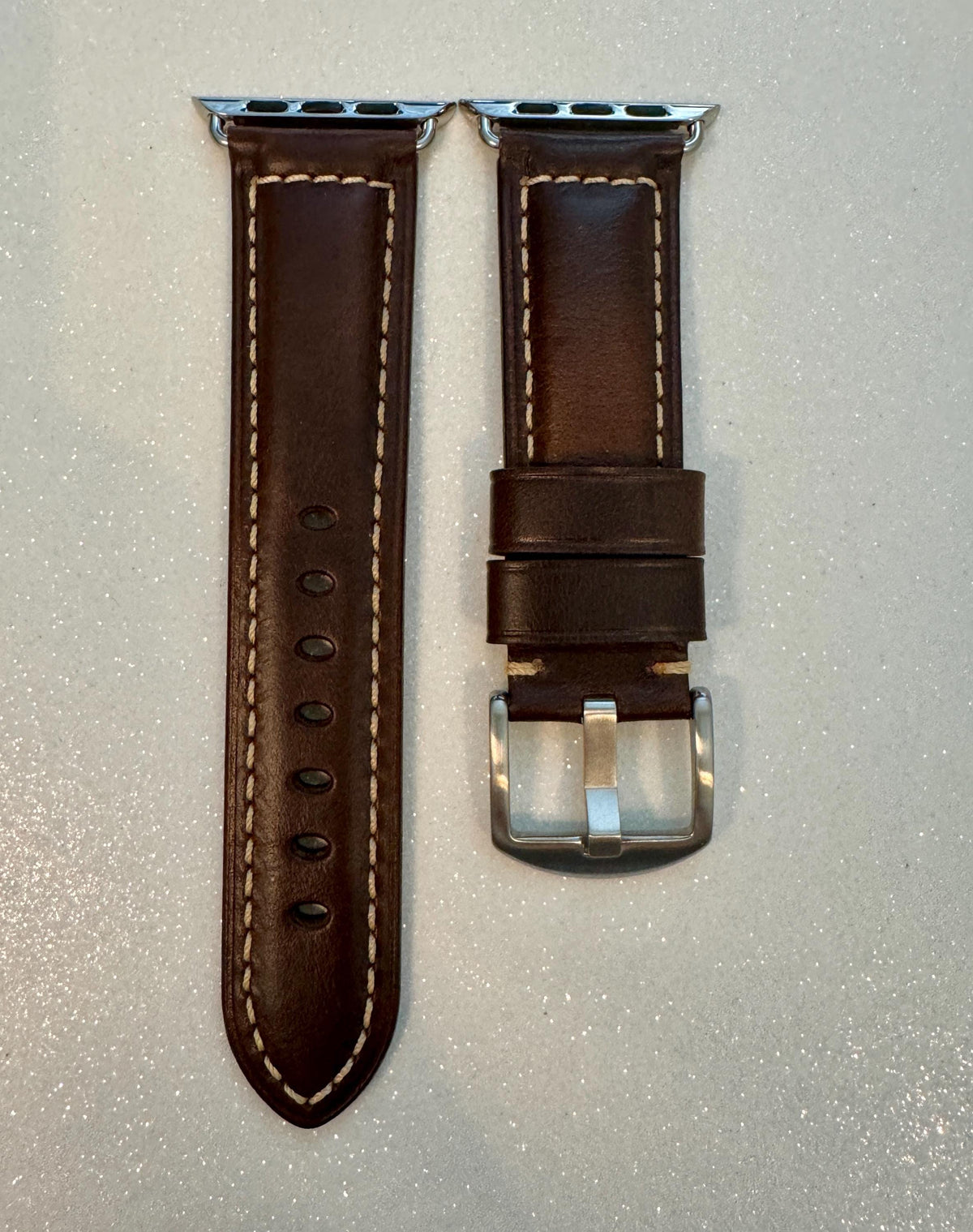 Hand Stitched Leather Apple Watch Band Mens Black, Tan-Brown, Dark Brown, Apple Watch Straps 42mm 44mm 45mm 46mm 49mm Iphone Watch Band
