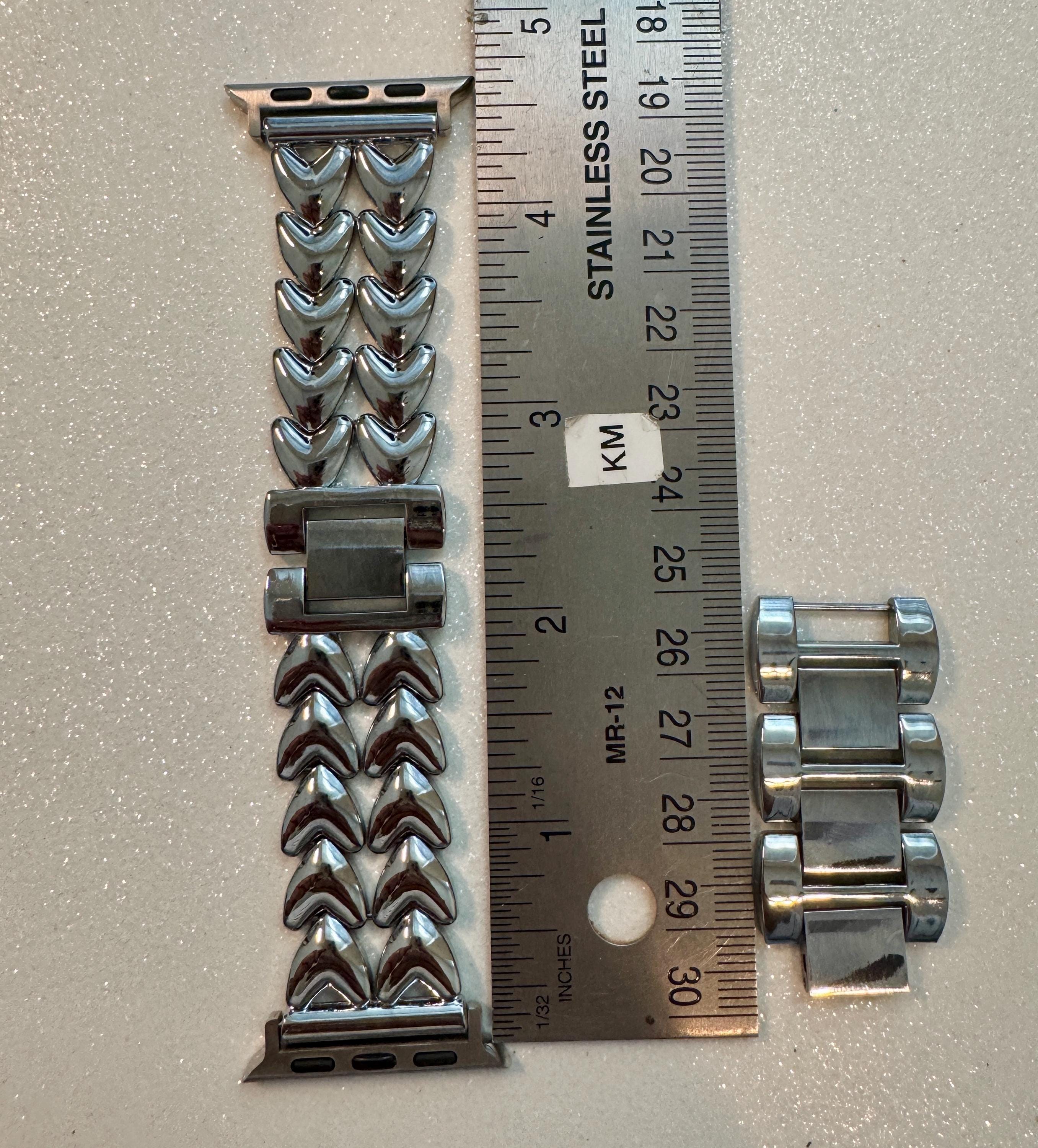 Series 10 Apple Watch Band Silver, Rose Gold, Yellow Gold Choices 38mm-49mm Iphone Watch Bands Valentine Hearts Gift for Her Series 1-9