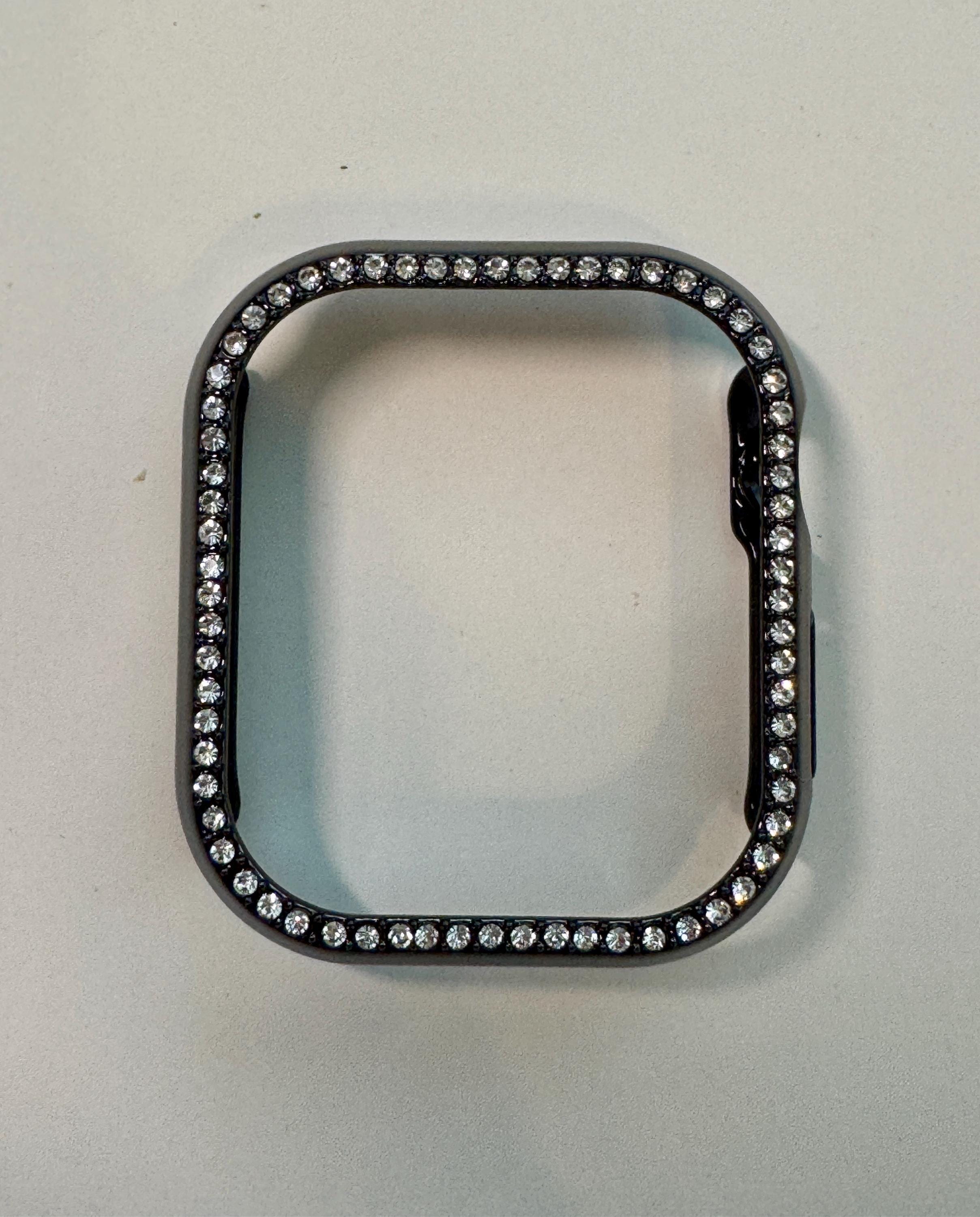 Series 10 Apple Watch Band 42mm 46mm Black Swarovski Crystal 41mm 46mm & or Apple Watch Cover Rhinestone Iphone Watch Case 49mm Ultra