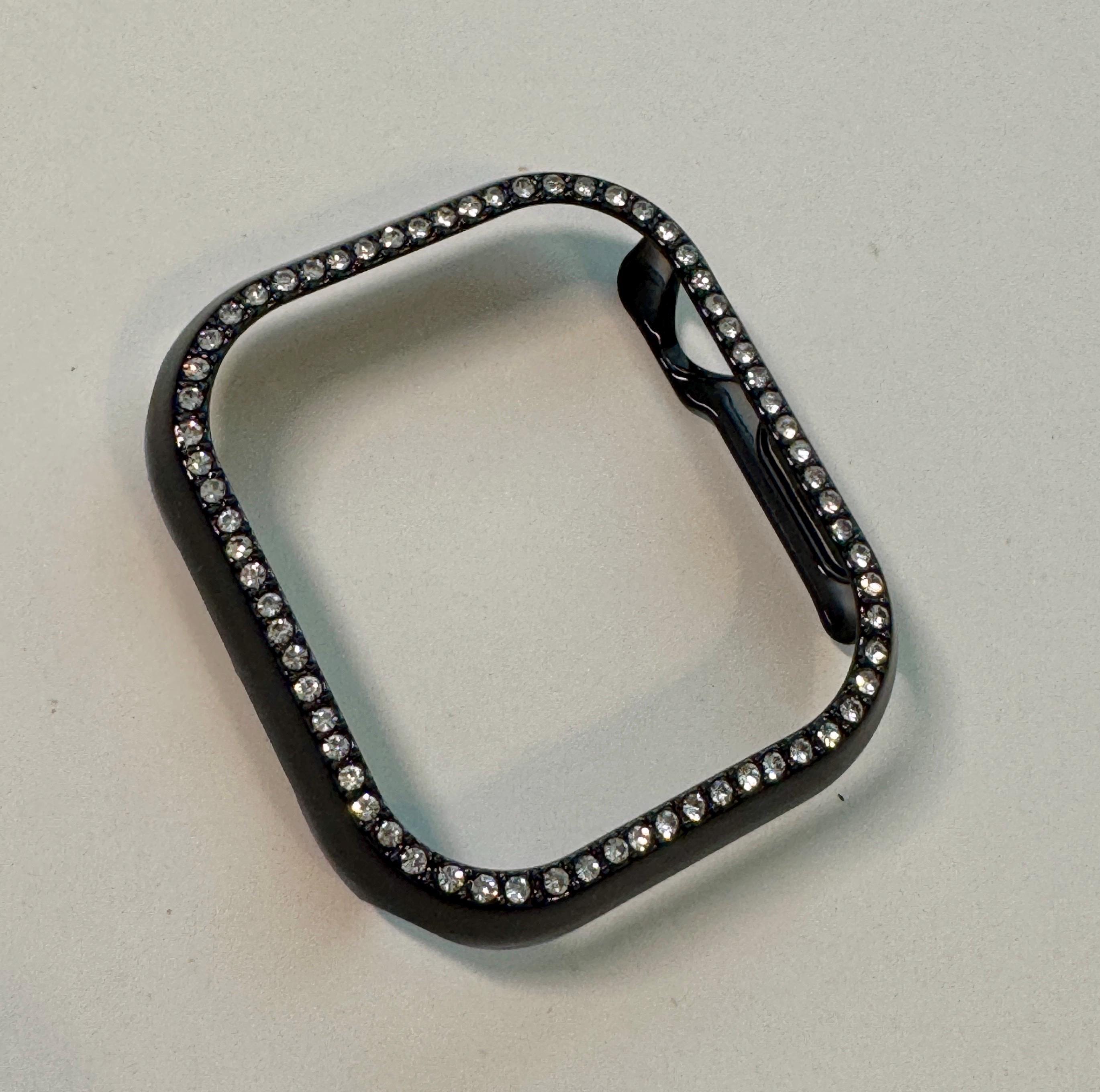 Series 10 Apple Watch Band 42mm 46mm Black Swarovski Crystal 41mm 46mm & or Apple Watch Cover Rhinestone Iphone Watch Case 49mm Ultra