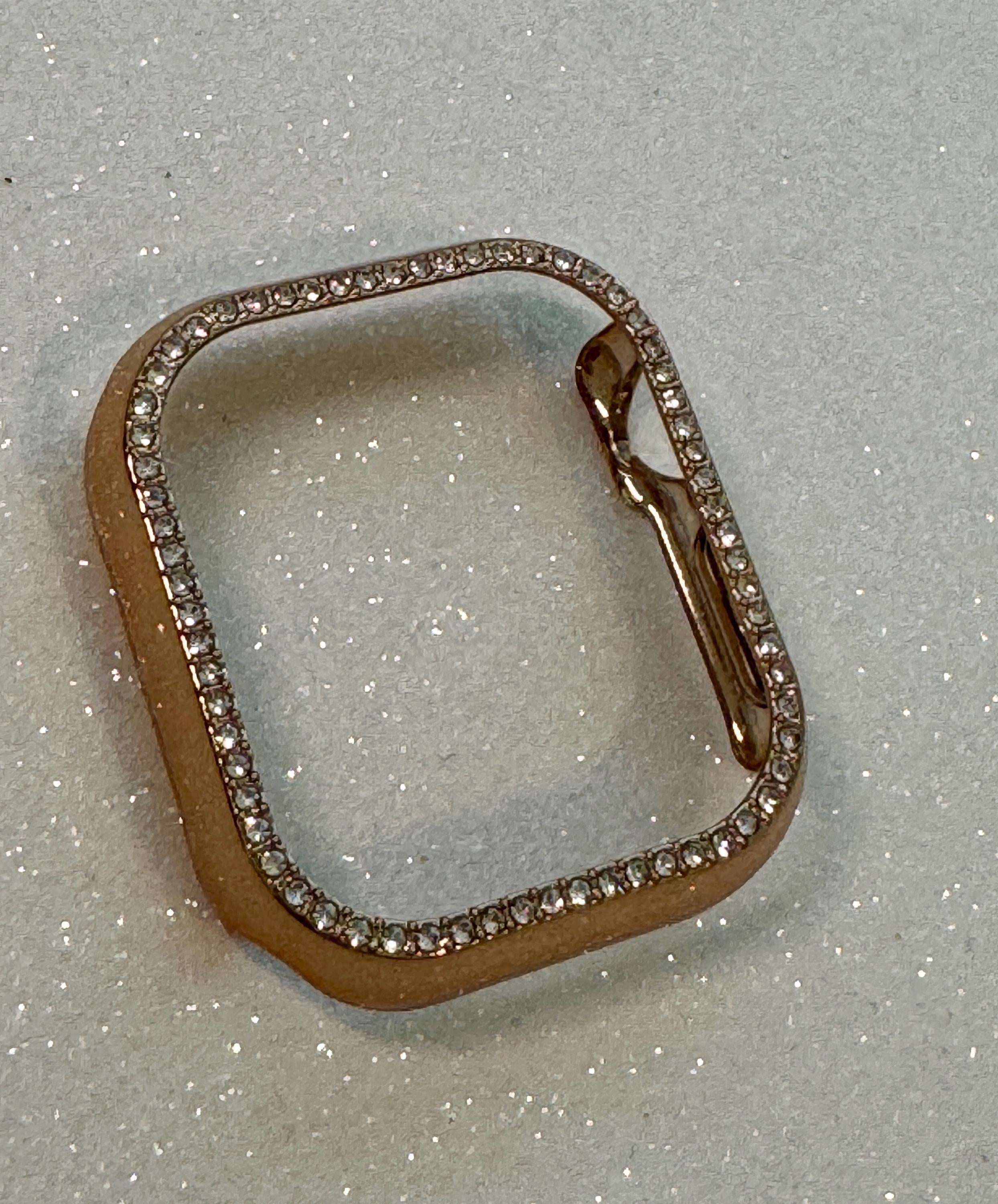 Series 10 Apple Watch Band Women Rose Gold Swarovski Crystals & or Apple Watch Cover 42mm 46mm Iphone Watch Case 41mm 45mm 49mm Ultra Bling