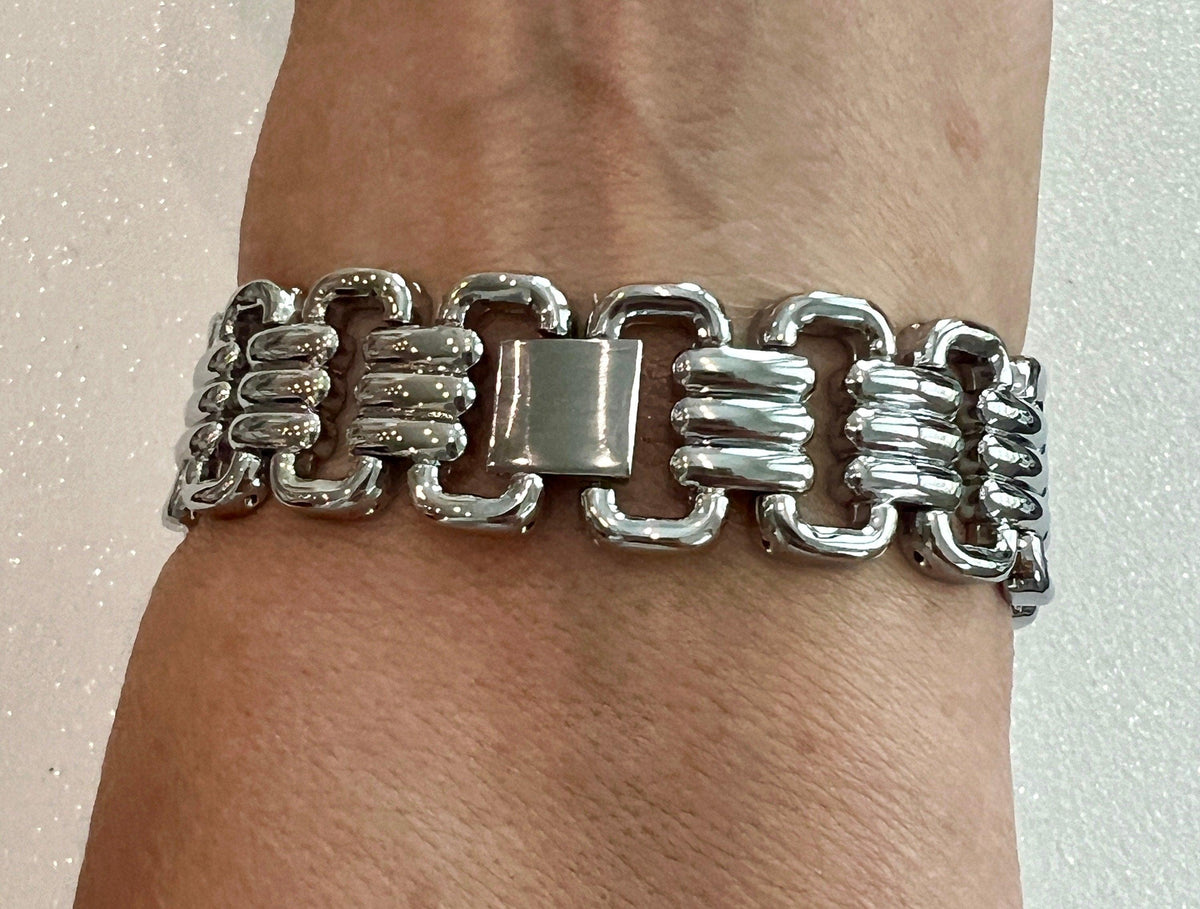Silver Designer Apple Watch Band Link Bracelet Minimalist, Iphone Watch Band & or Apple Watch Case Lab Diamonds Bezel Iwatch Phone Cover