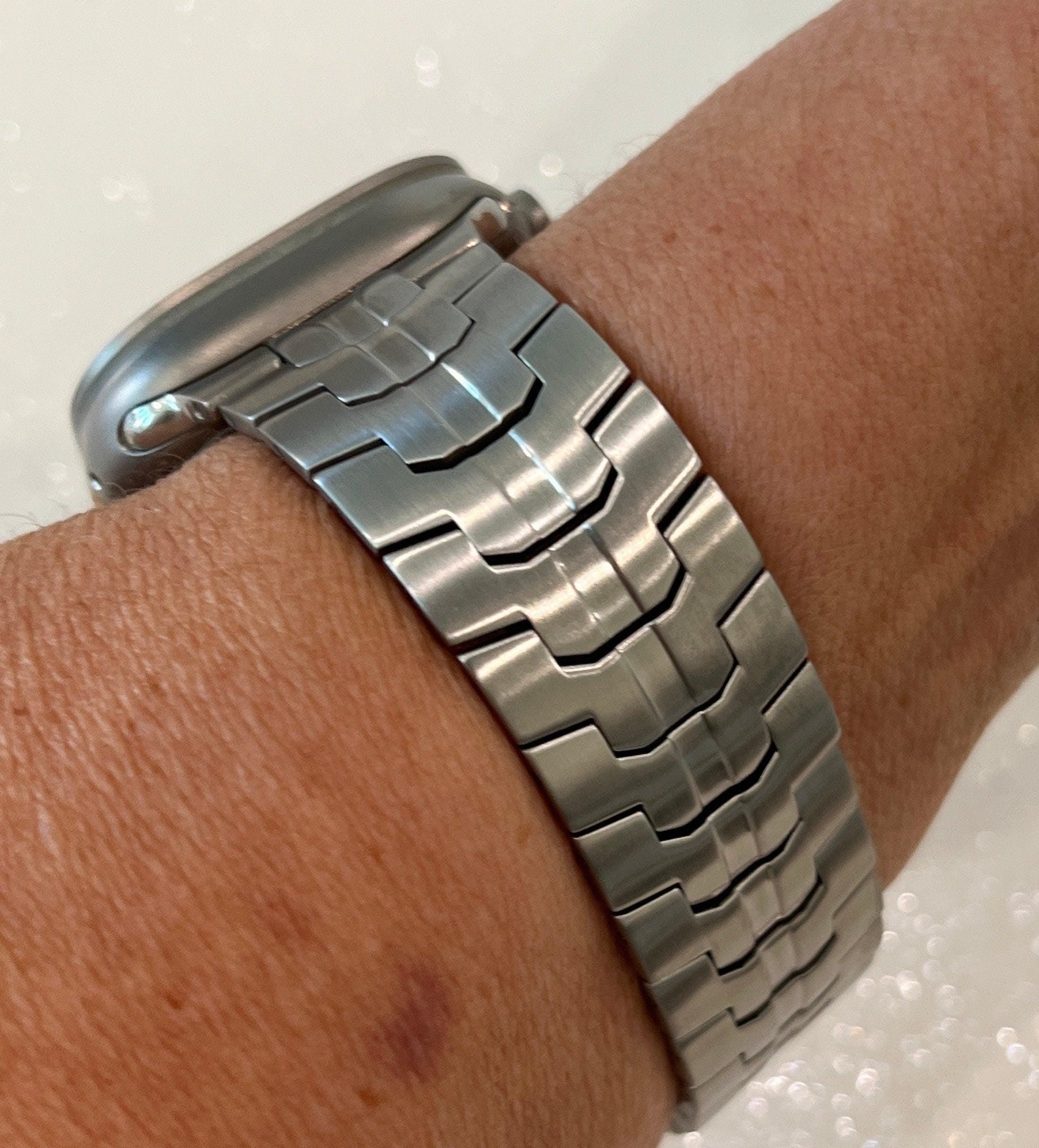 49mm Ultra Titanium Apple Watch Band Stainless Steel Buckle Ultra Apple Watch Band Men's Watch Band Silver