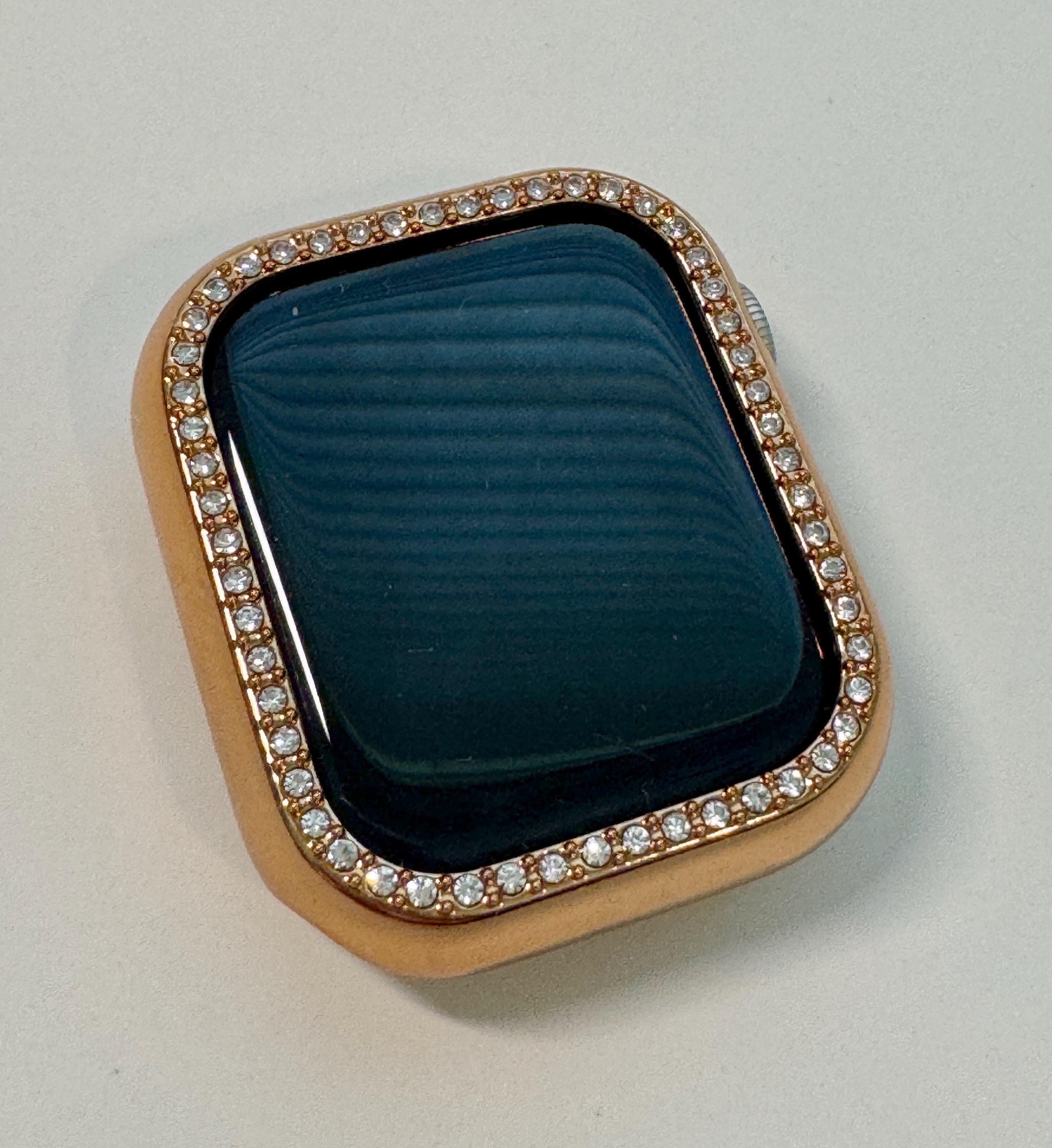 Series 10 Apple Watch Case 42mm 46mm Swarovski Crystals Apple Watch Cover 41mm 45mm 49mm Ultra Choice of Silver, Gold, Rose Gold, Black