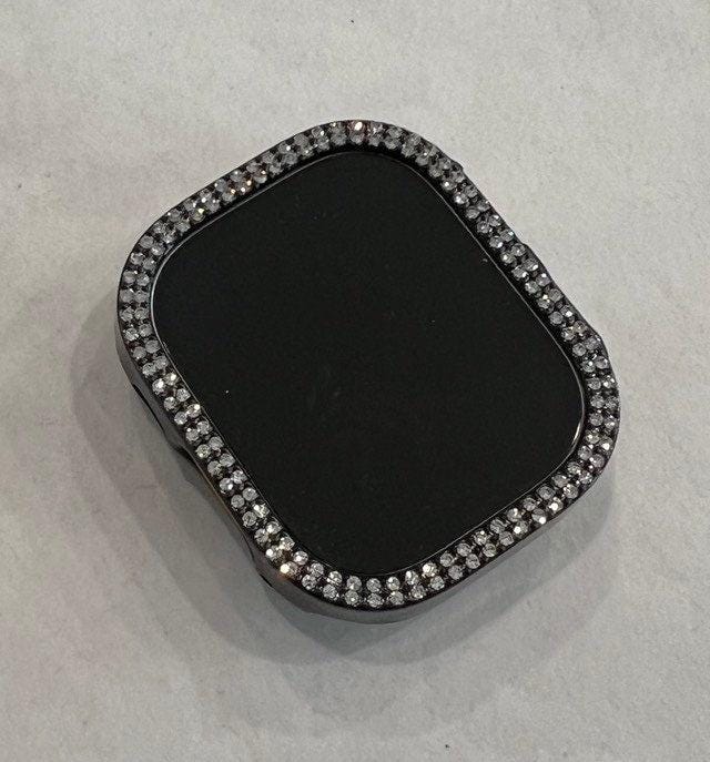 Series 10 Apple Watch Case Black made with CRYSTALLIZED™- Swarovski Elements Iphone Watch Cover Apple Watch Face Bling Gift for her him