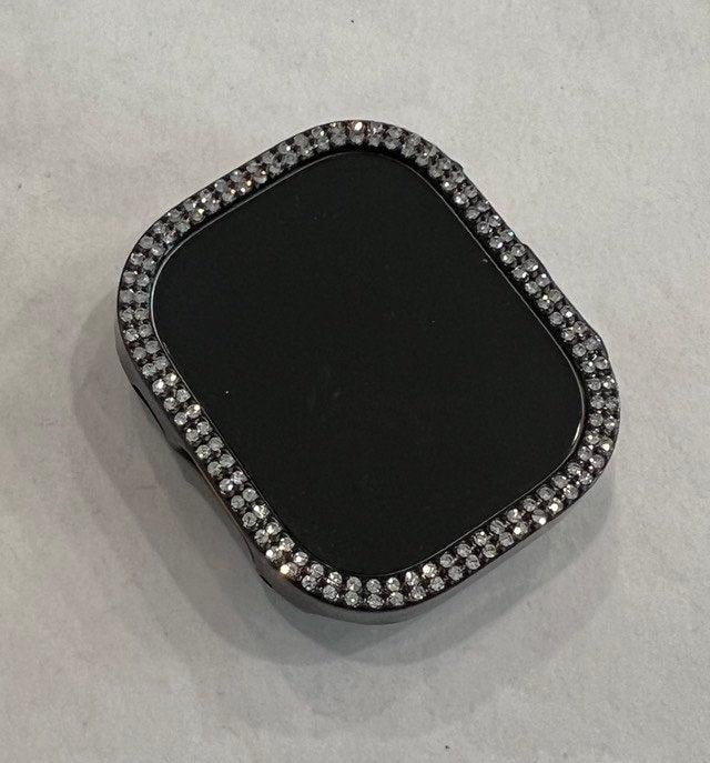 Series 10 Apple Watch Case Black made with CRYSTALLIZED™- Swarovski Elements Iphone Watch Cover Apple Watch Face Bling Gift for her him