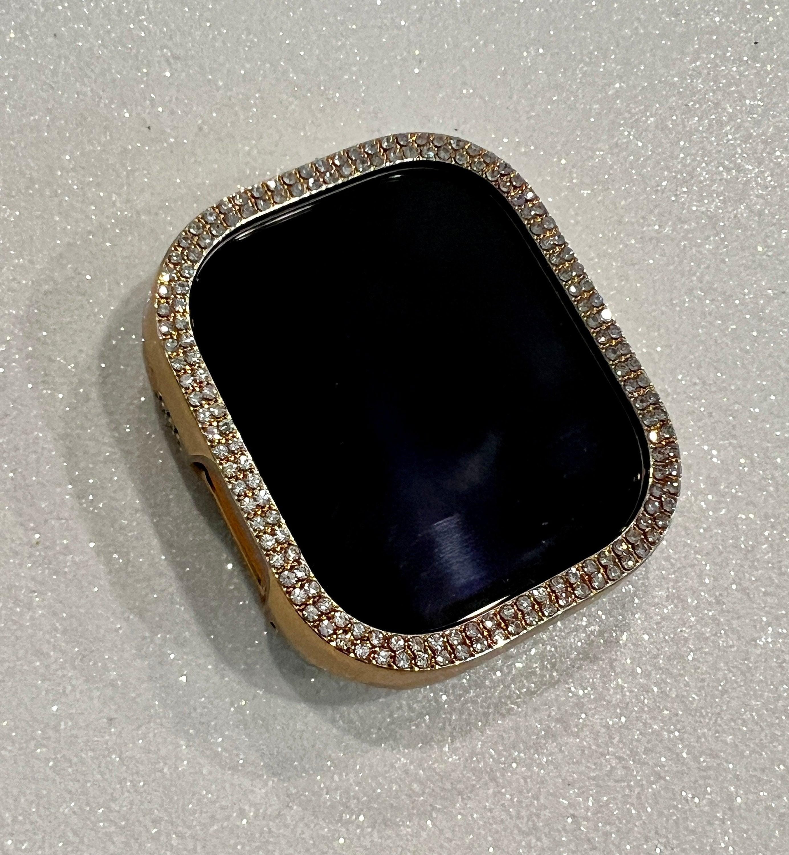Series 11 Apple Watch Case 42mm 46mm Gold Metallic Bezel Swarovski Cry