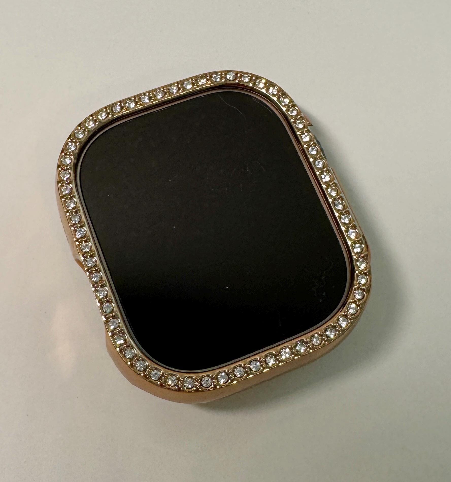 Apple Watch Band Series 10 42mm 46mm Yellow Gold Swarovski Crystals - Iwatch Band Straps 44mm 45mm 49mm Ultra - Apple Watch Bracelet Bling