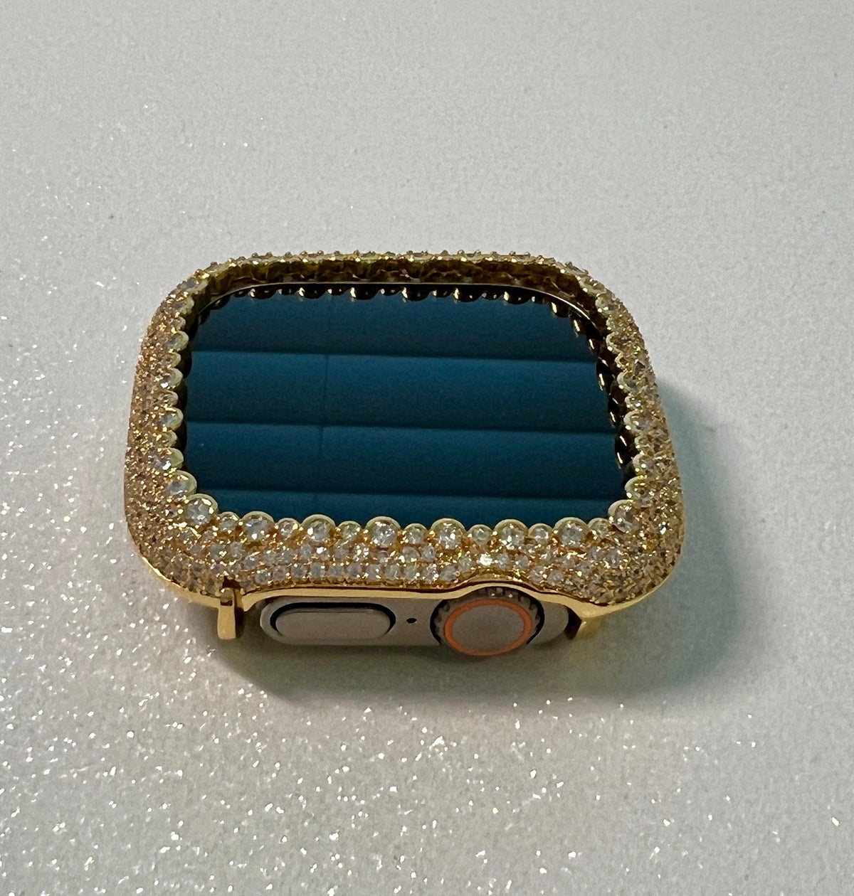 Ultra 49mm Apple Watch Case for Apple Watch 48mm Ultra Yellow Gold Pave Lab Diamonds Apple Watch Cover 49mm Ultra Apple Watch Iwatch Candy