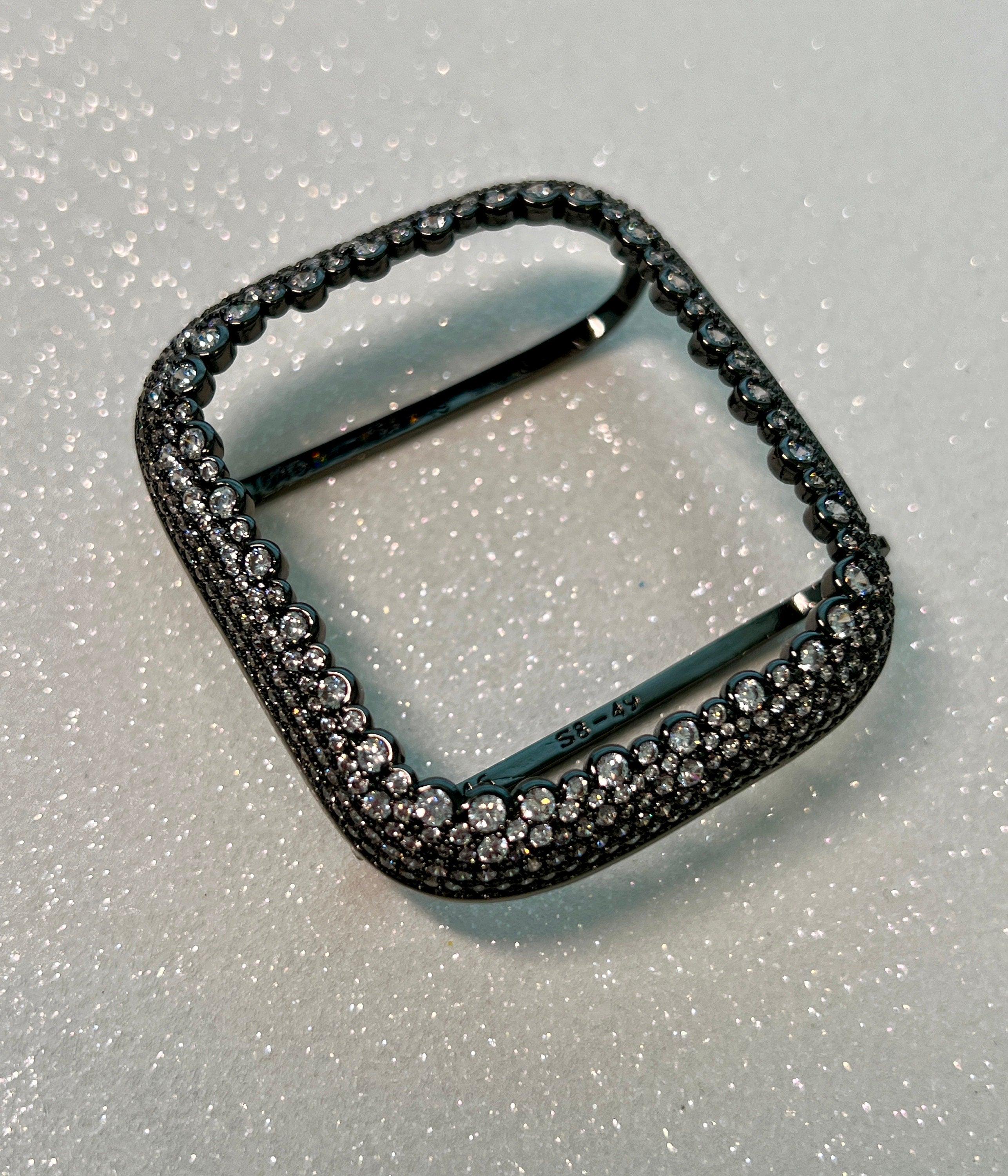 Ultra 49mm Apple Watch Bezel for Apple Watch 48mm Ultra Black Pave Lab Diamonds Apple Watch Cover 49mm Ultra Apple Watch Iwatch Candy