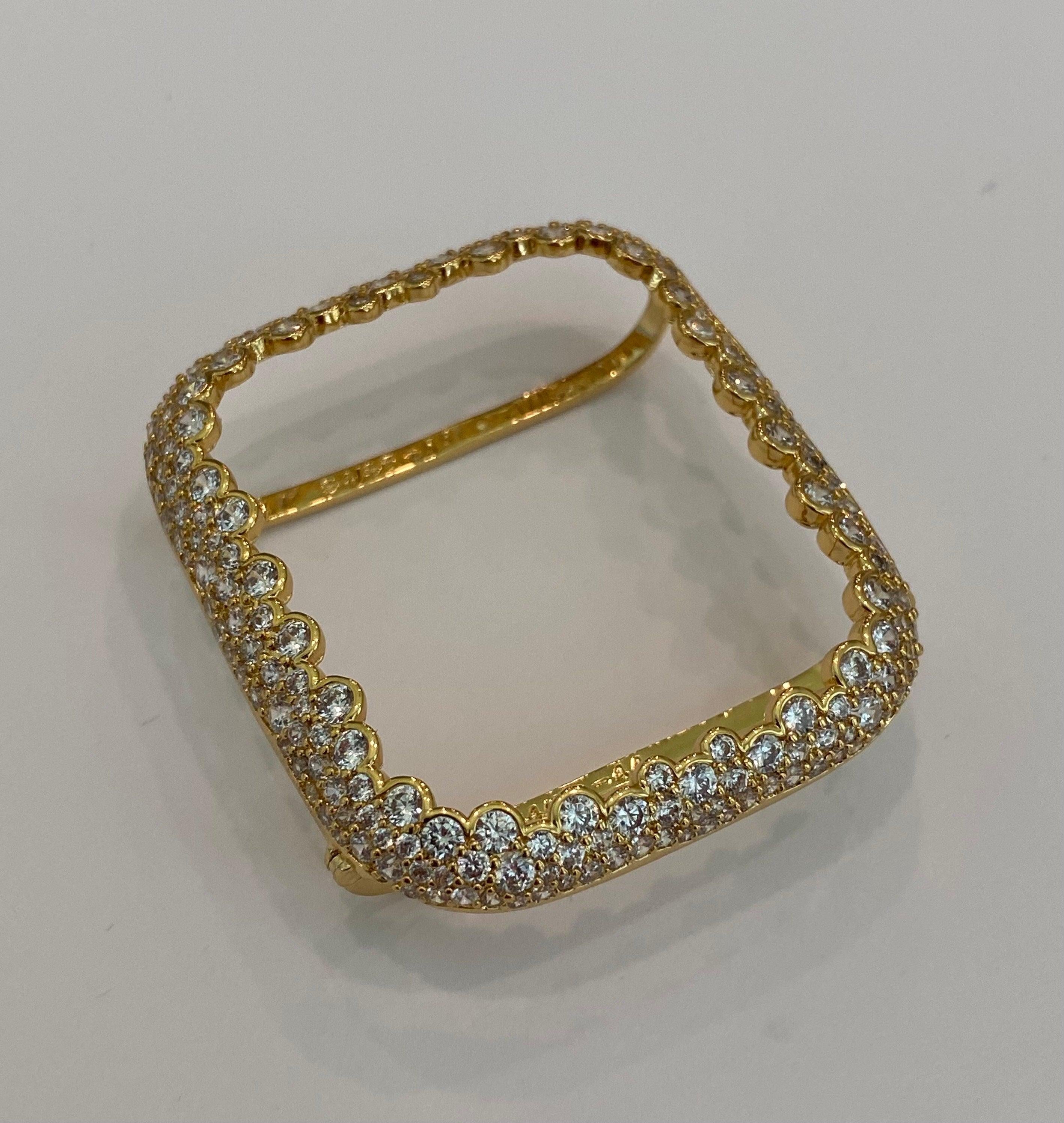Apple Watch Band Women Gold Swarovski Crystal 38mm-49mm Ultra & or Apple Watch Case Lab Diamond Bezel Apple Watch Cover Iwatch Candy Bling
