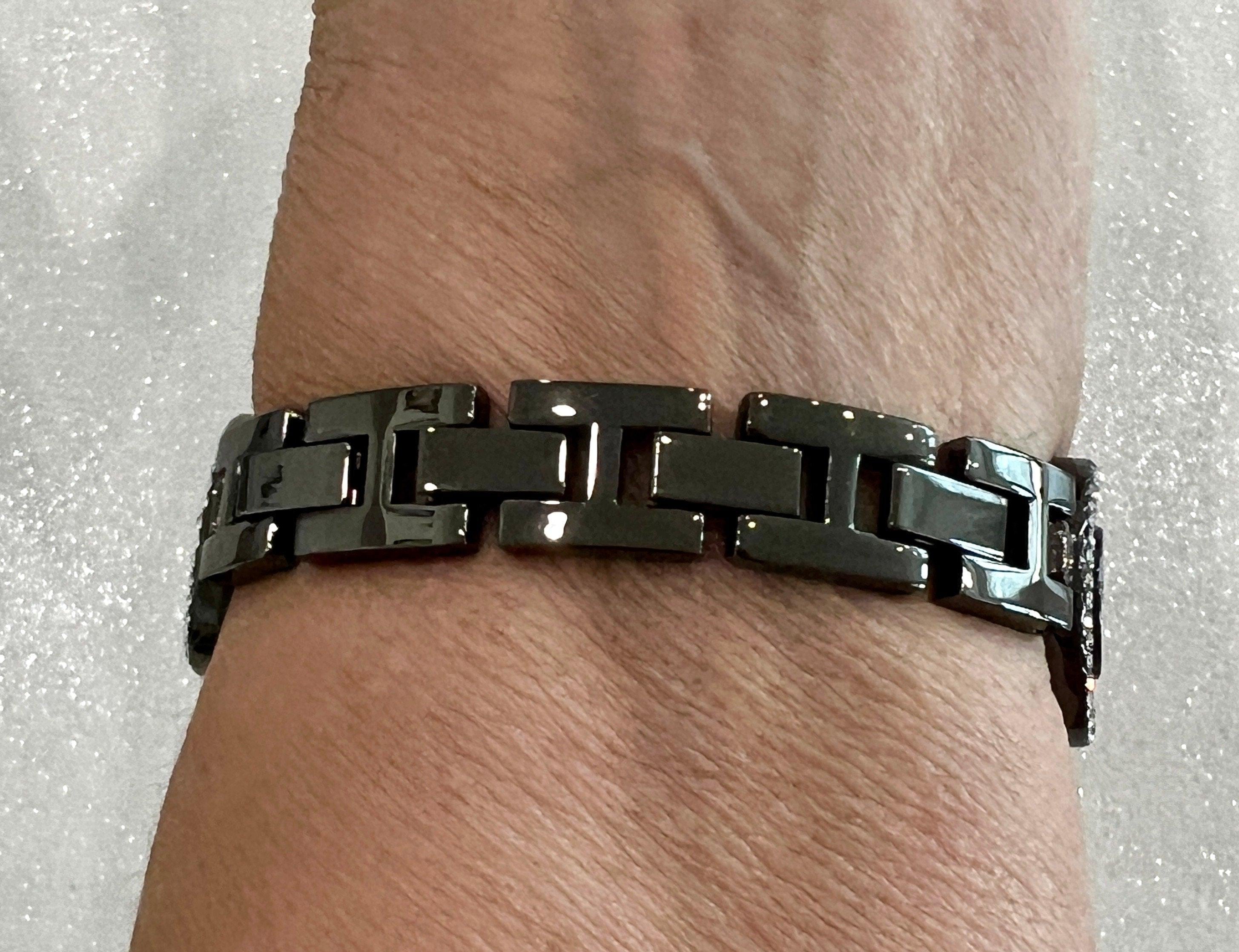 Apple Watch Band Womens Black Crystal & or Apple Watch Case with Lab Diamonds, Iwatch Candy Bling Cover 38mm-49mm Series 2-9 SE