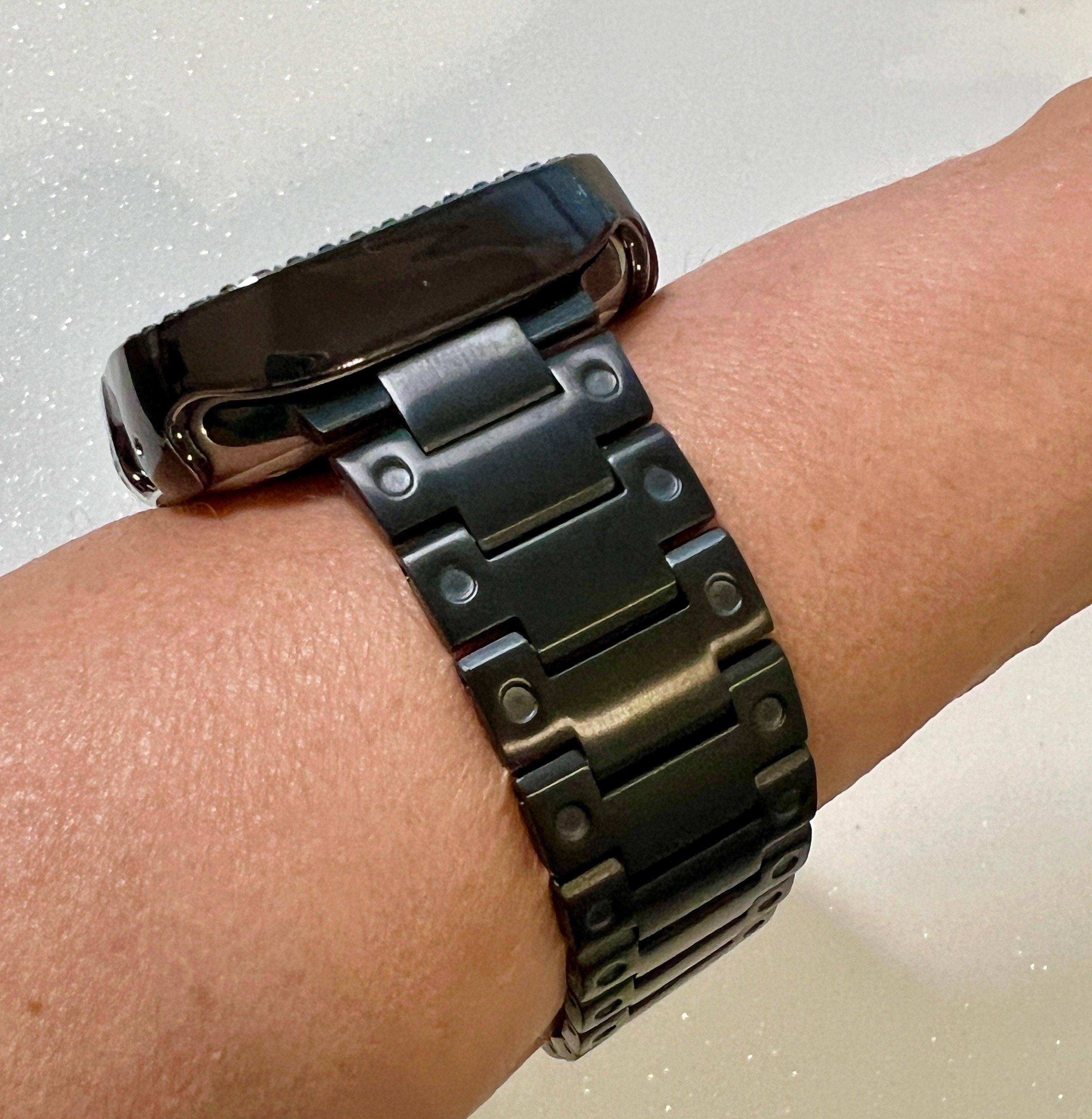 Ultra Black Apple Watch Band 49mm Stainless Steel & or Black Apple Watch Case Crystal Bezel Apple Watch Cover Iwatch Candy Bling