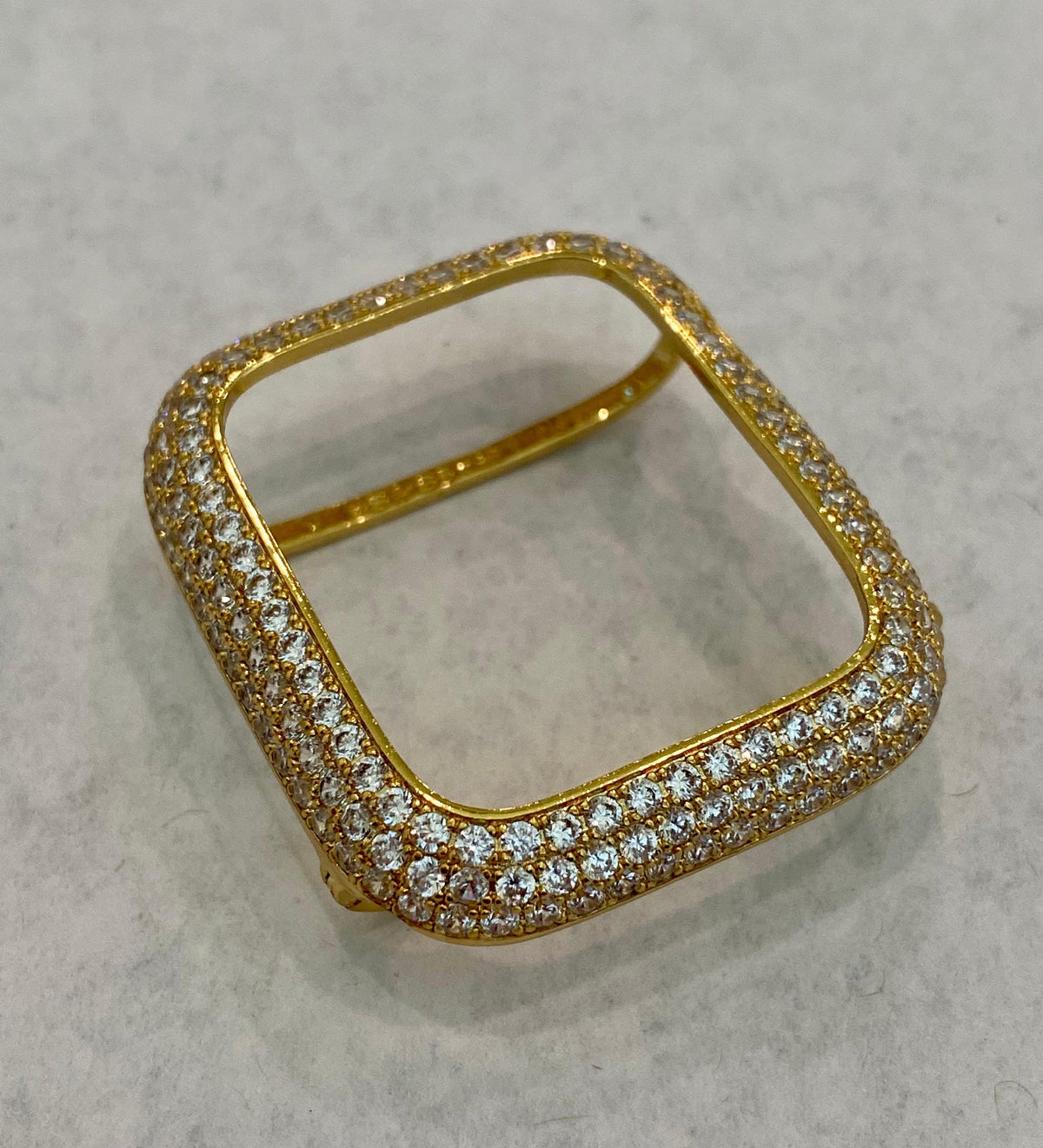 Pave Apple Watch Band Womens Gold Swarovski Crystals 38mm-49mm Ultra & or Apple Watch Cover Lab Diamond Bezel Apple Watch Case Iphone Watch