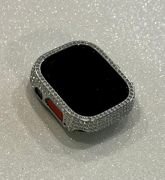 49mm Ultra Apple Watch Cover Silver Crystals Apple Watch Case Smartwatch Bumper Bling Series 8