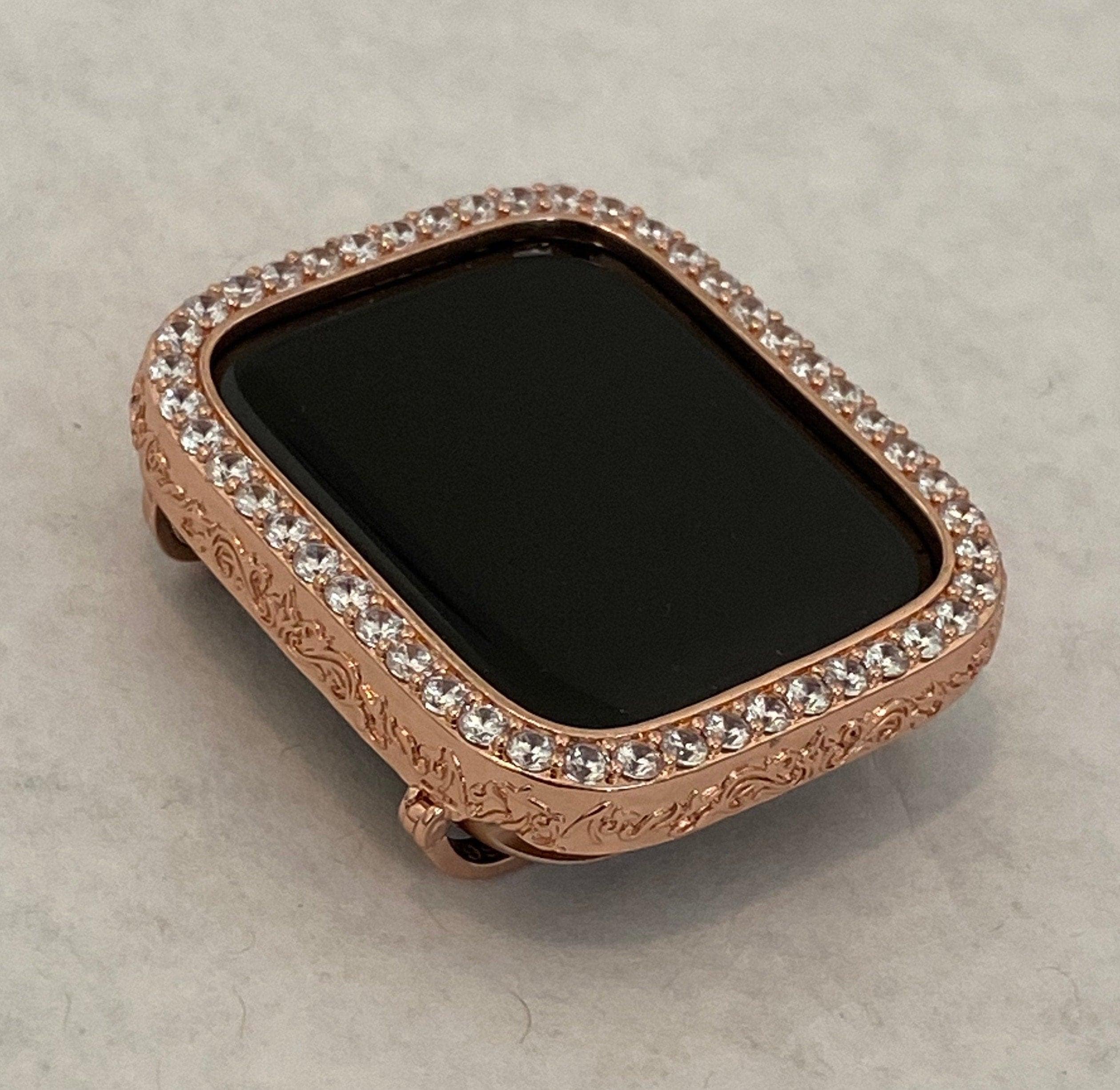 Apple Watch Cover Bezel Rose Gold 40mm 44mm Apple Watch Case Crystals Smartwatch Bumper Bling