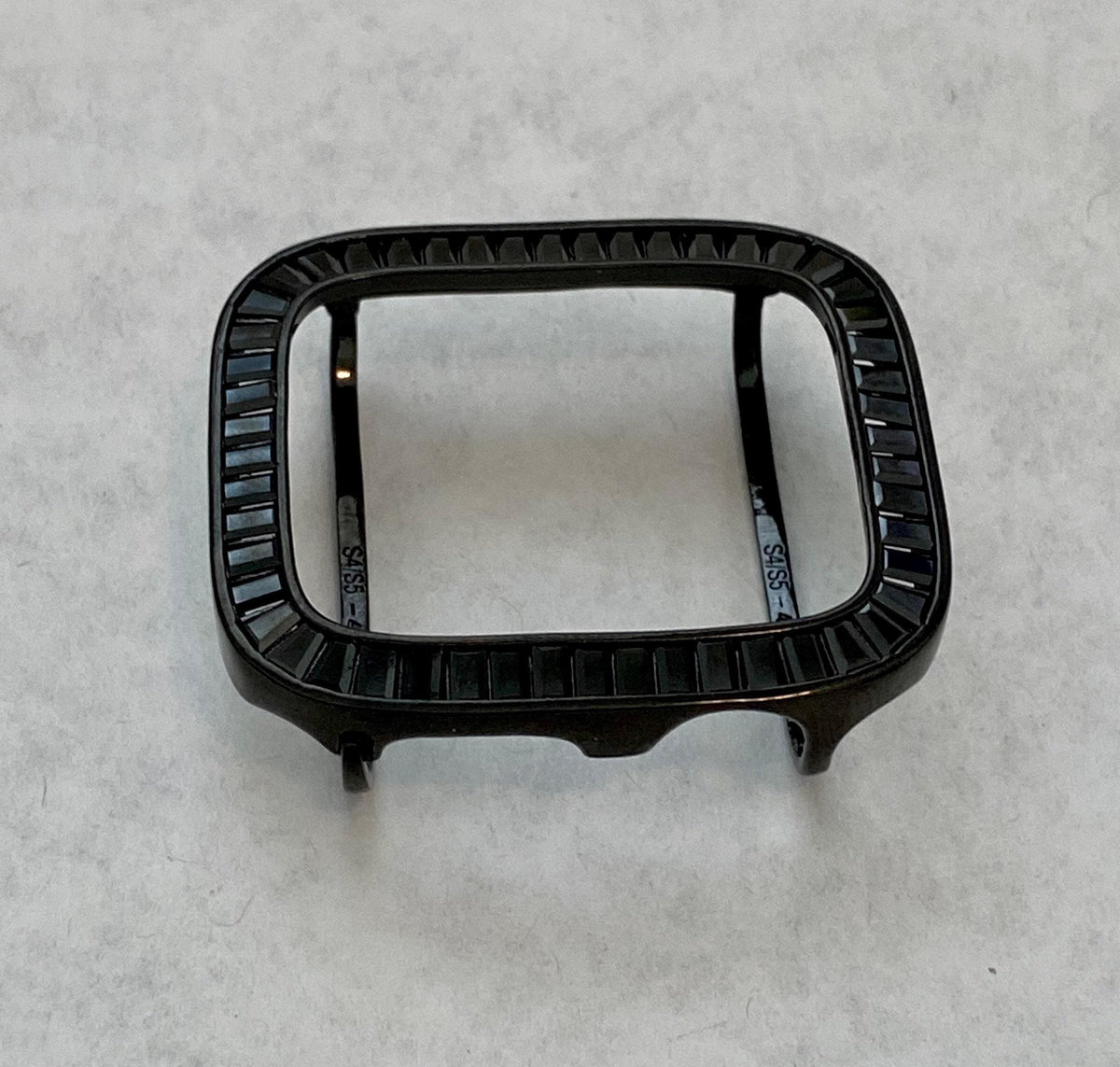 Black Lab Diamond Baguette Apple Watch Case For 38mm 40mm 41mm 42mm 44mm 45mm Luxury Apple Watch Cover for Iwatch Iphone