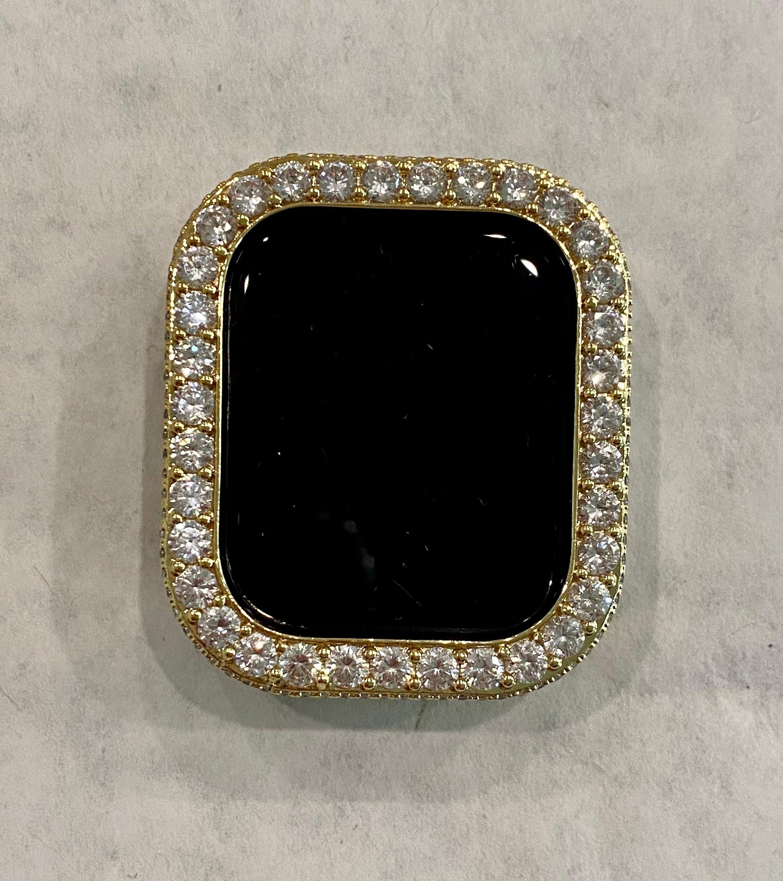 Apple Watch Case Yellow Gold 38mm 40mm 41mm 42mm 44mm 45mm Apple Watch Cover Lab Diamond Bezel Iwatch Candy Bumper Bling