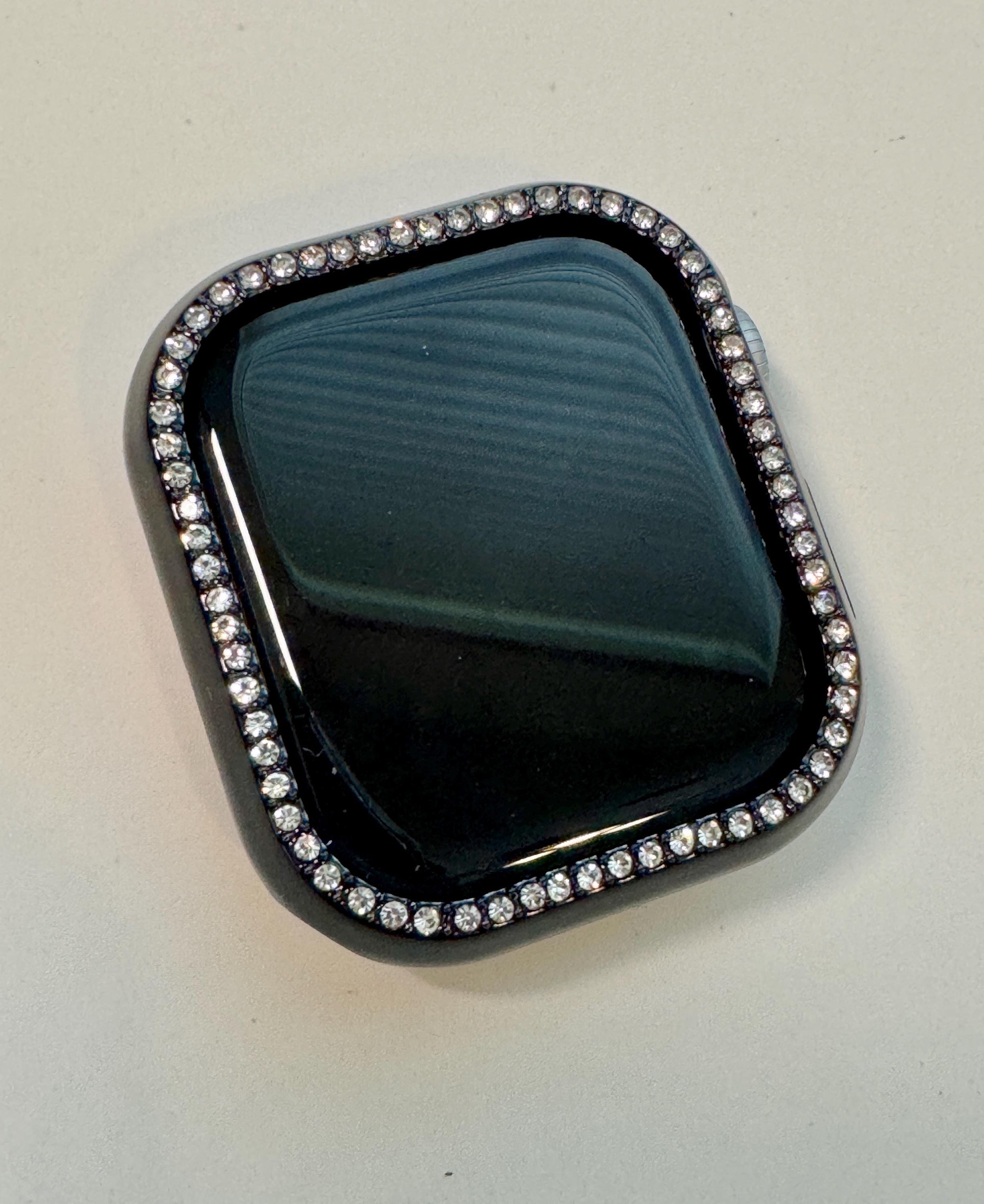 Series 10 Apple Watch Band 42mm 46mm Black Swarovski Crystal 41mm 46mm & or Apple Watch Cover Rhinestone Iphone Watch Case 49mm Ultra