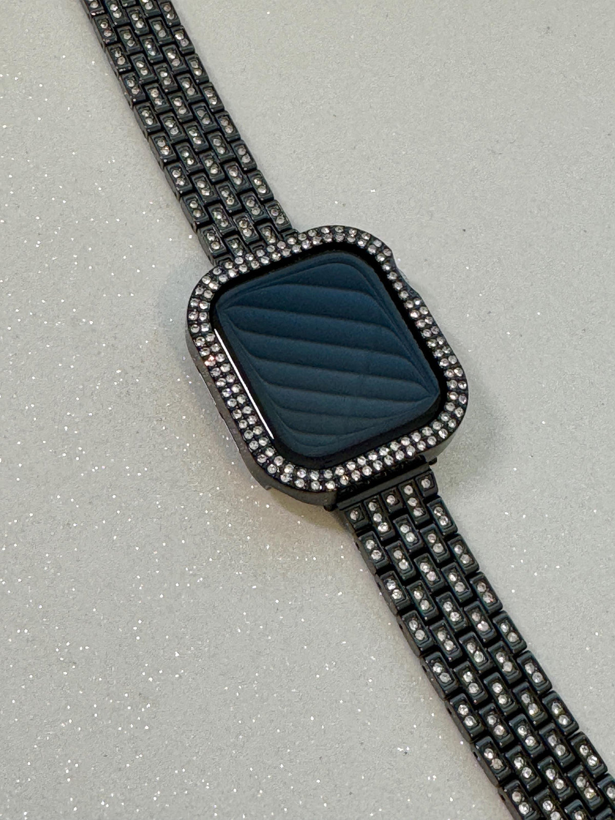 Series 10 Apple Watch Band 42mm 46mm Black Swarovski Crystal & or Apple Watch Cover Rhinestone Iphone Watch Case 38mm-49mm Iwatch Candy