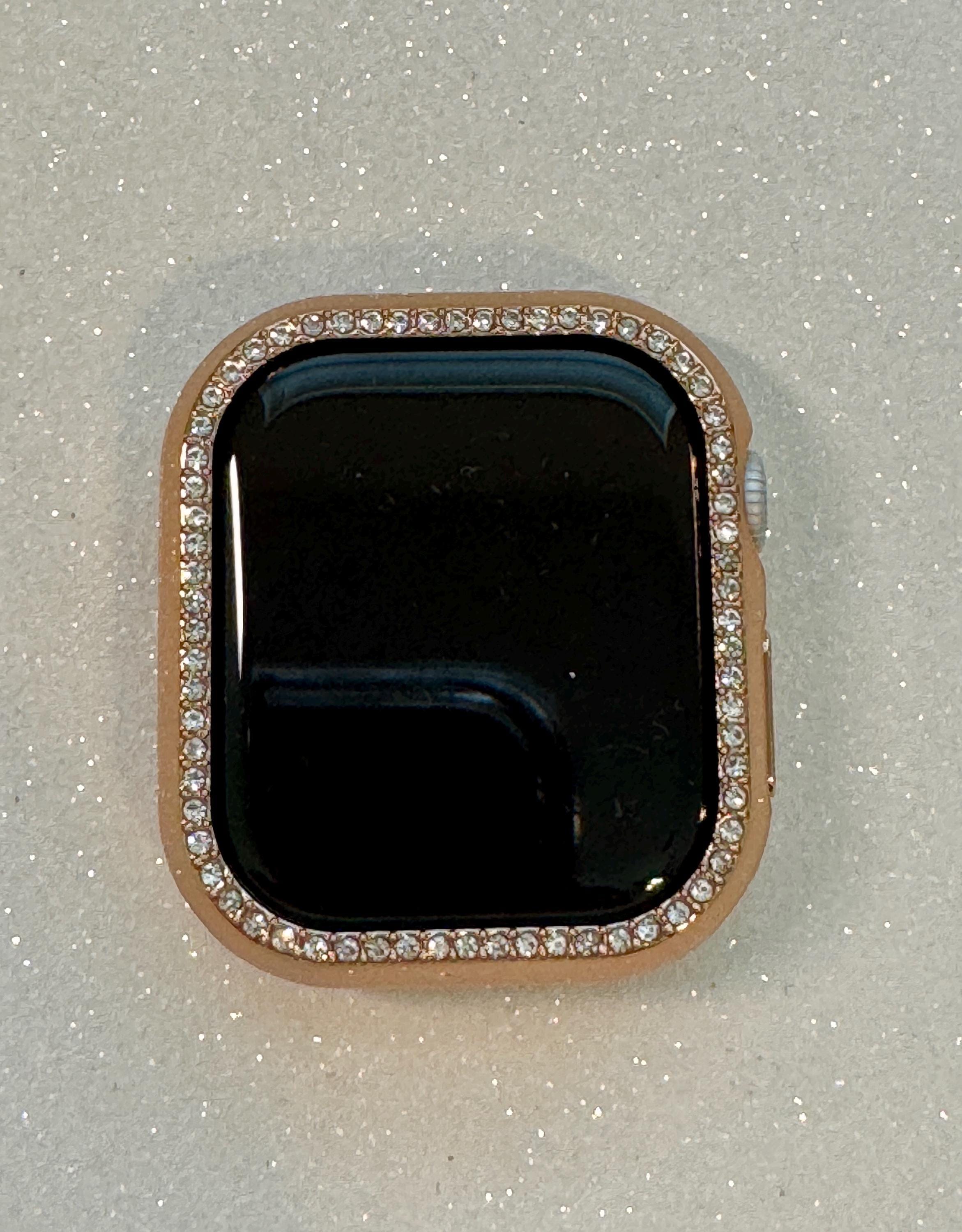 Series 10 Apple Watch Band Women Rose Gold Swarovski Crystals & or Apple Watch Cover 42mm 46mm Iphone Watch Case 41mm 45mm 49mm Ultra Bling